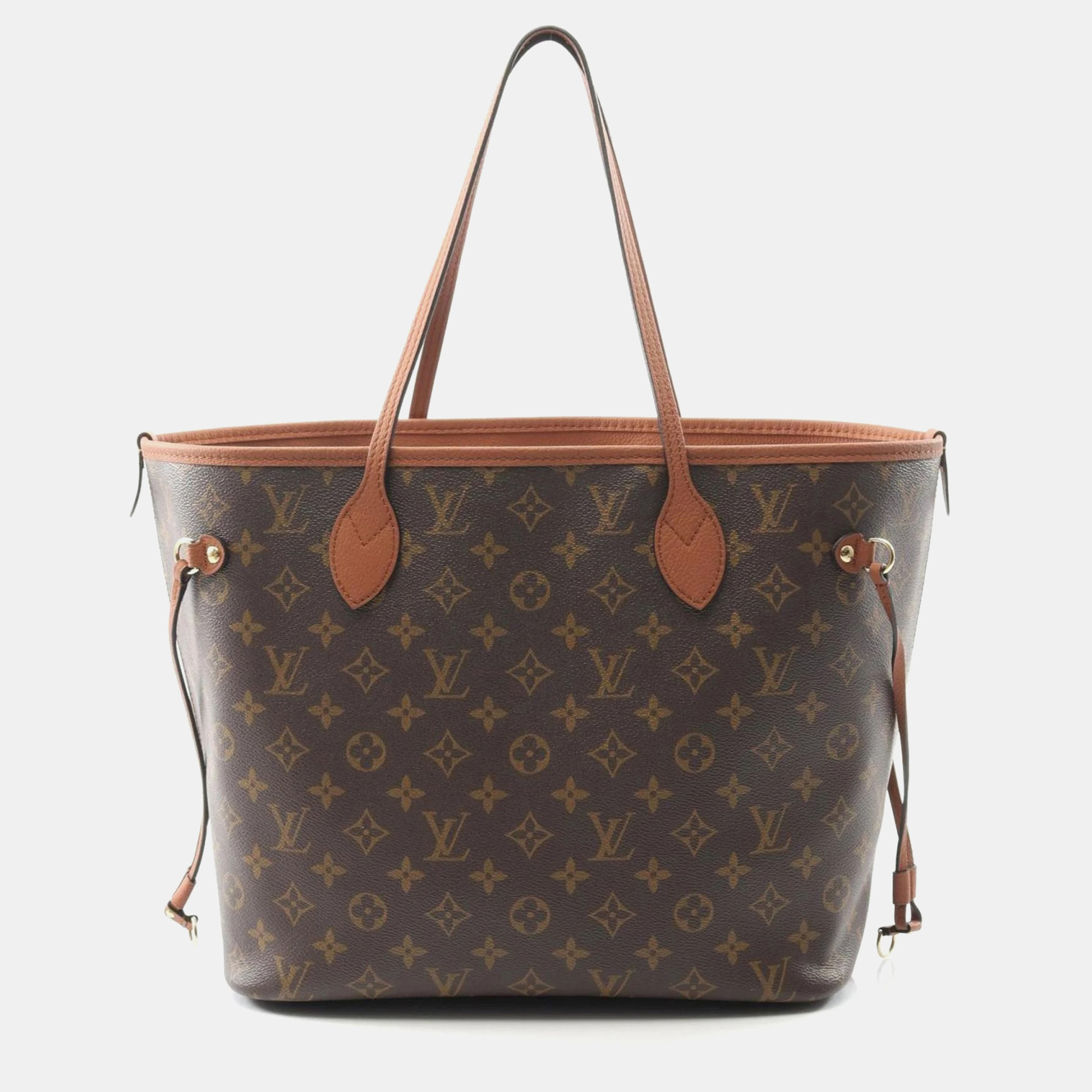 Pre-owned Louis Vuitton Neverfull Inside Out Mm Monogram Tote Bag In Coated Canvas And Leather Brown