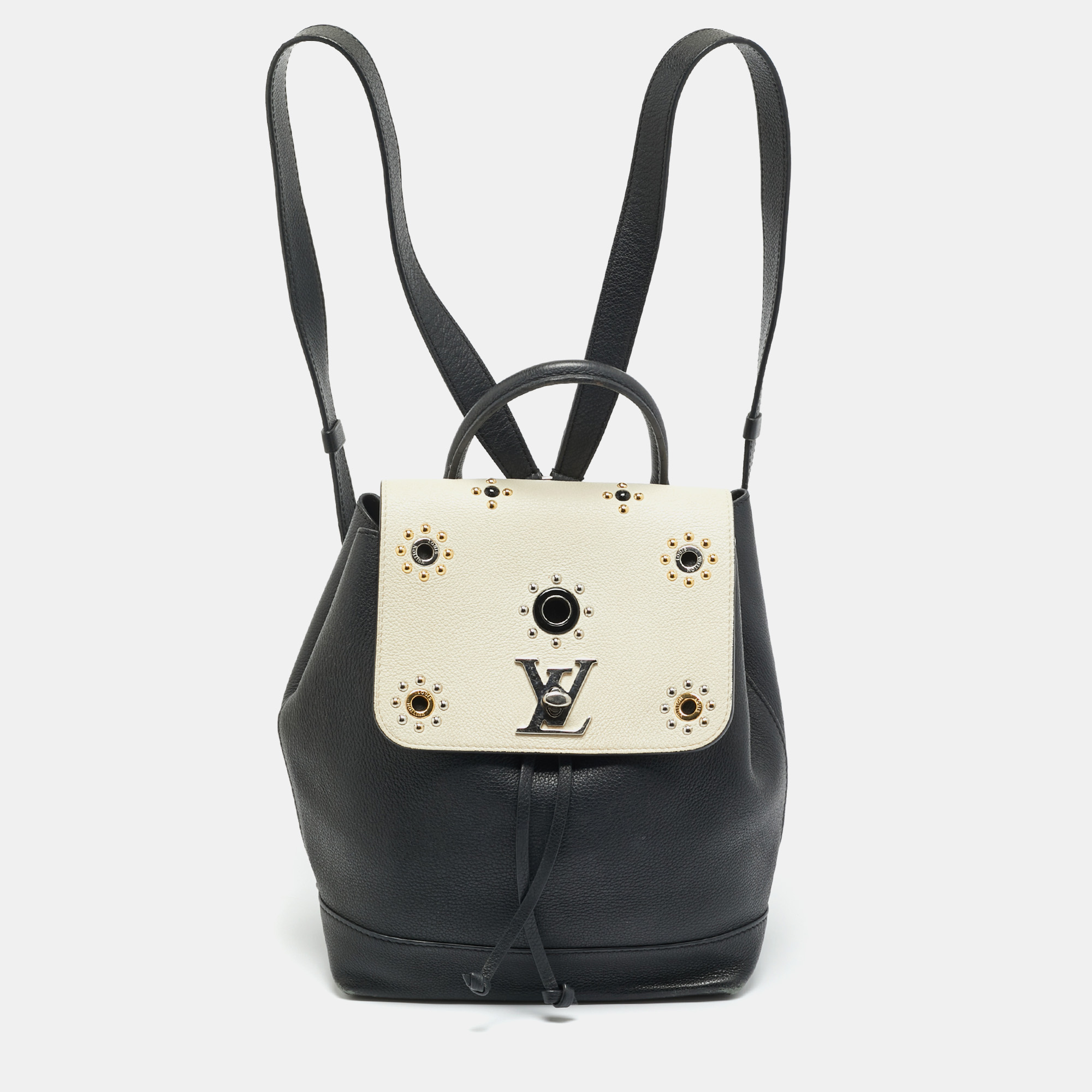 

Louis Vuitton Mechanical Flowers Lockme Leather Backpack, Black