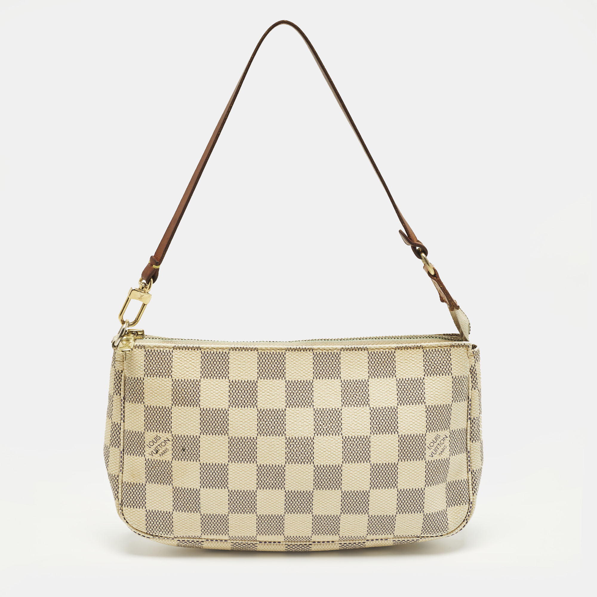 

Louis Vuitton Damier Azur Pochette Accessoires Bag, White