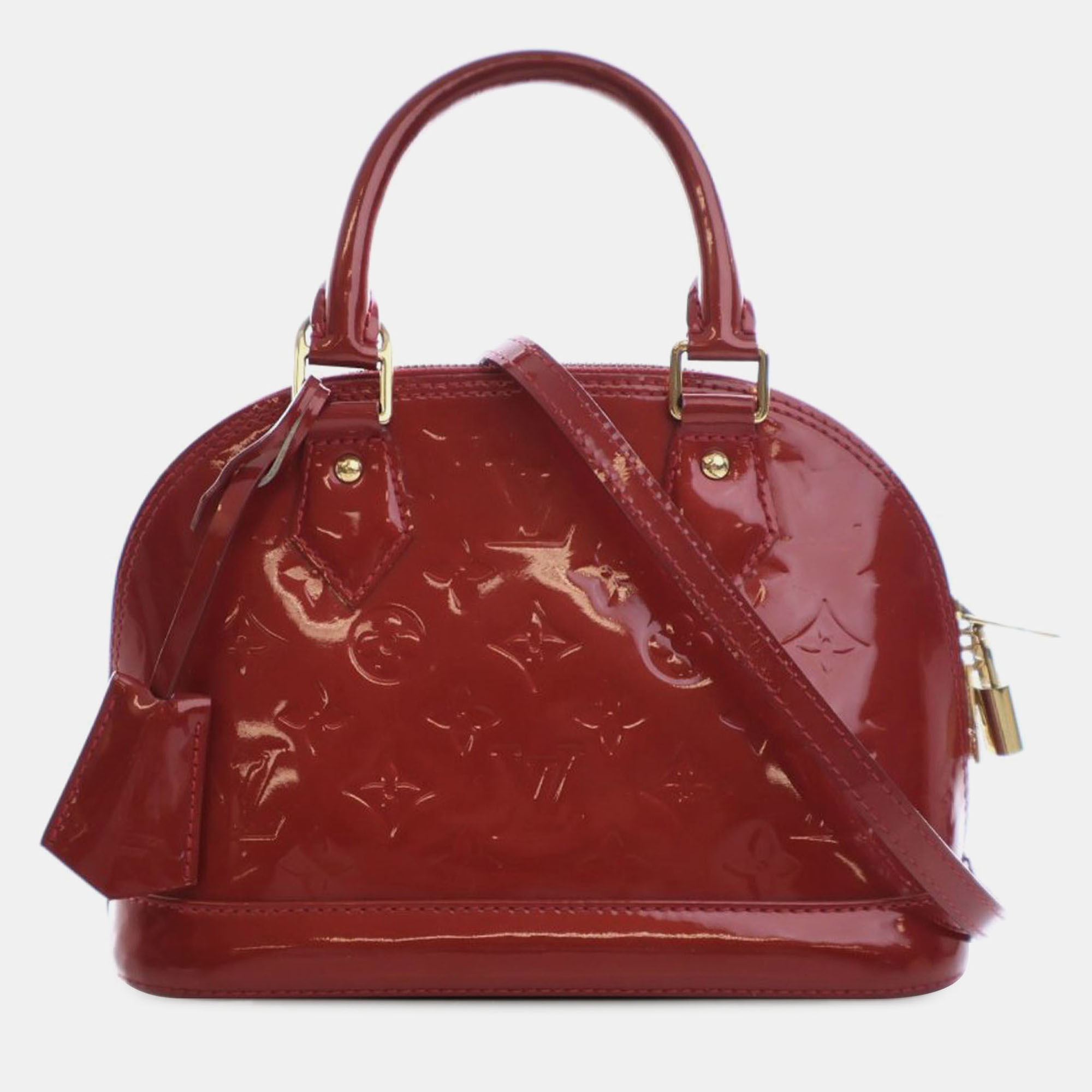 

Louis Vuitton Red Monogram Vernis Alma BB
