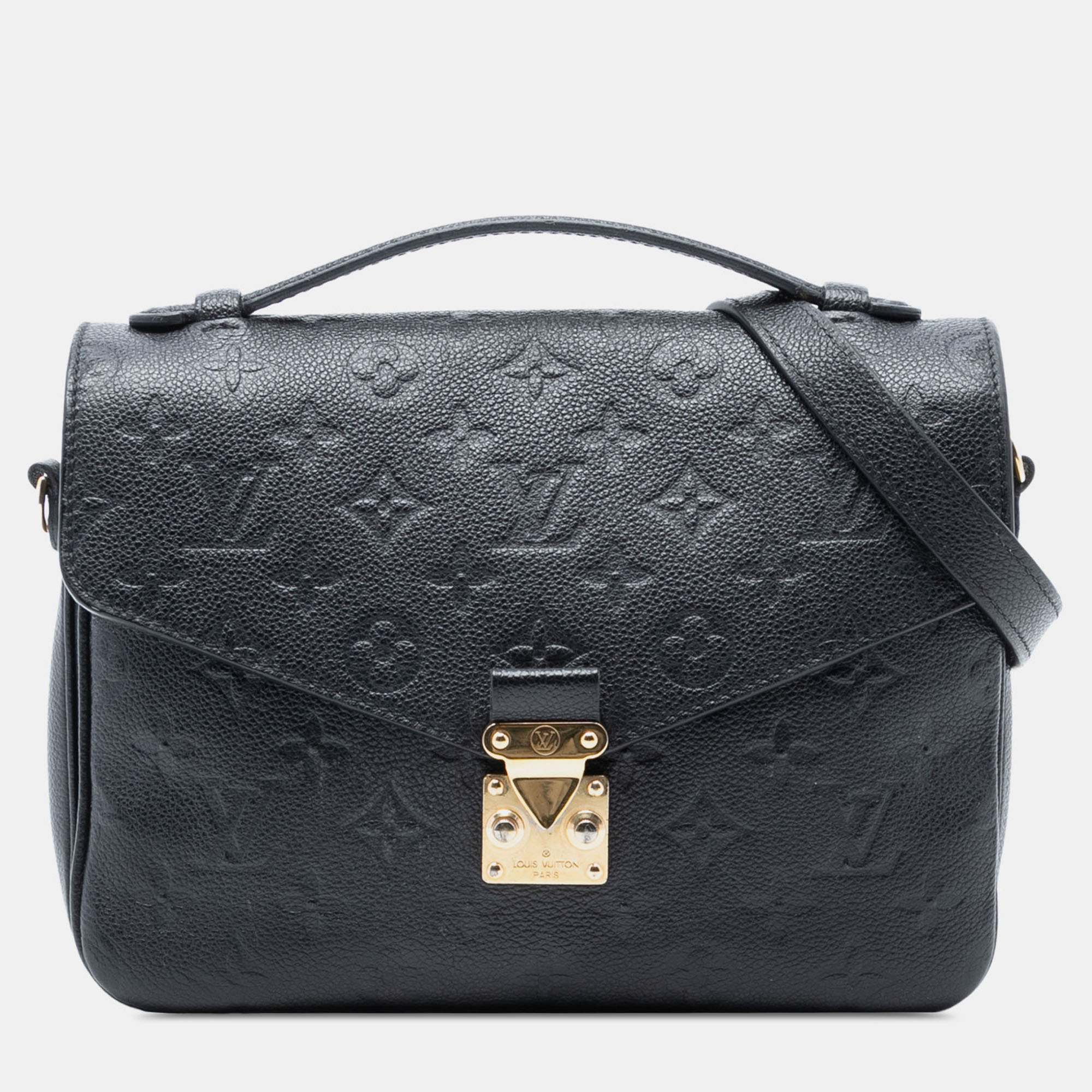 

Louis Vuitton Black Monogram Empreinte Pochette Metis