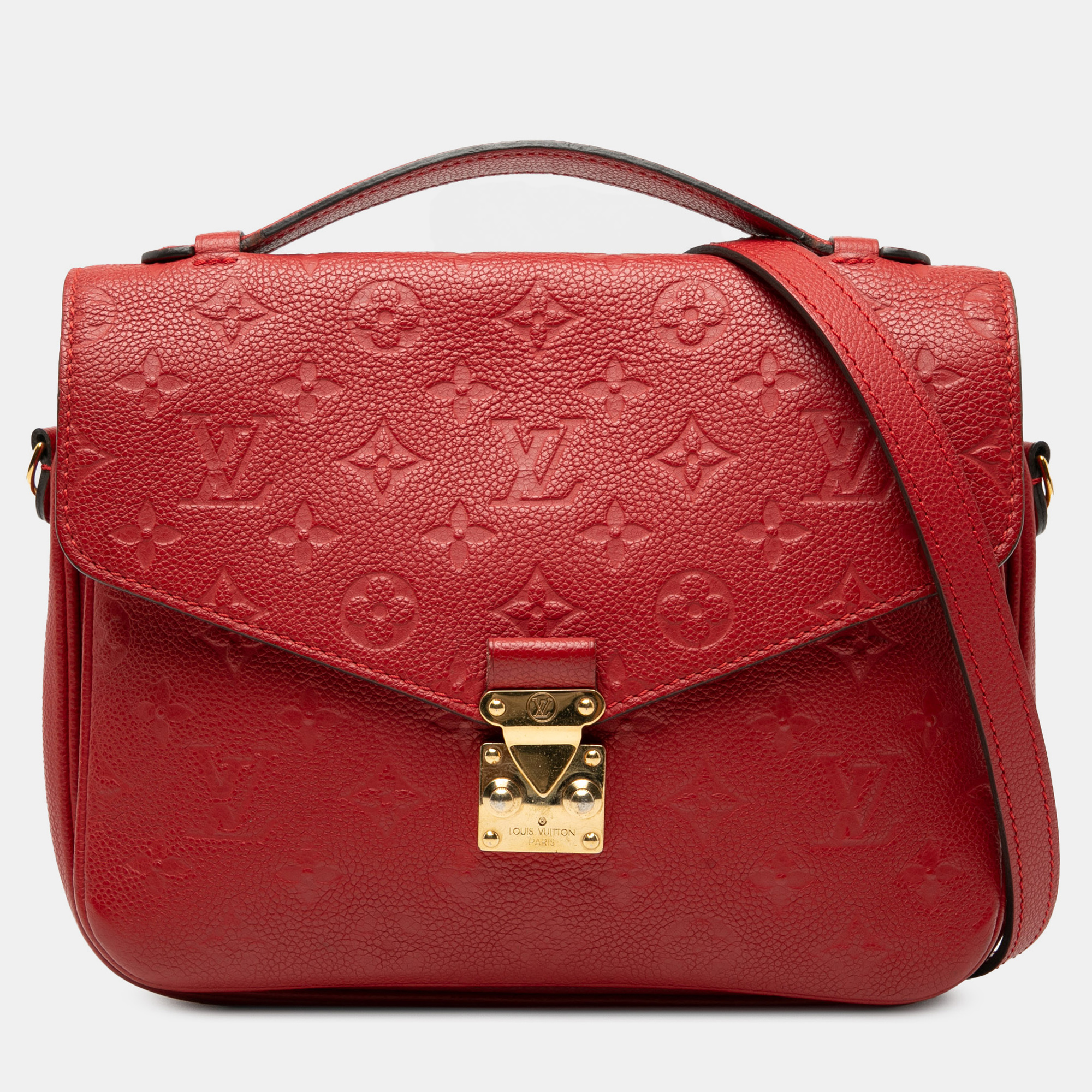 

Louis Vuitton Red Monogram Empreinte Pochette Metis