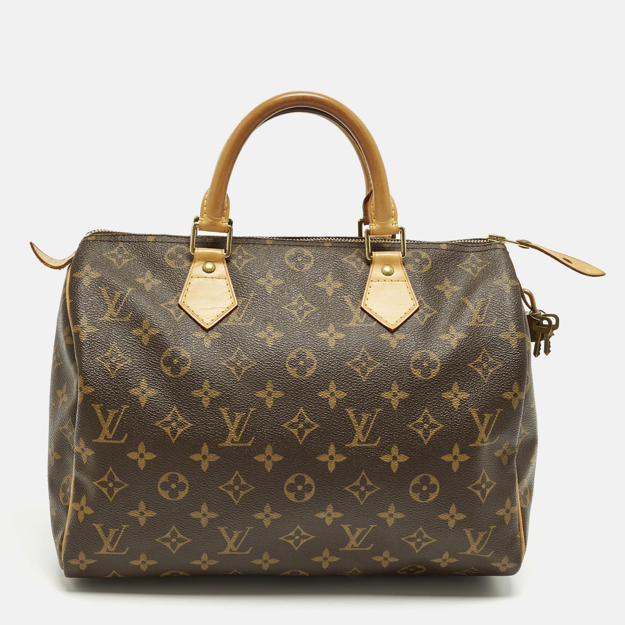 

Louis Vuitton Speedy 30 Monogram Canvas Satchel, Brown
