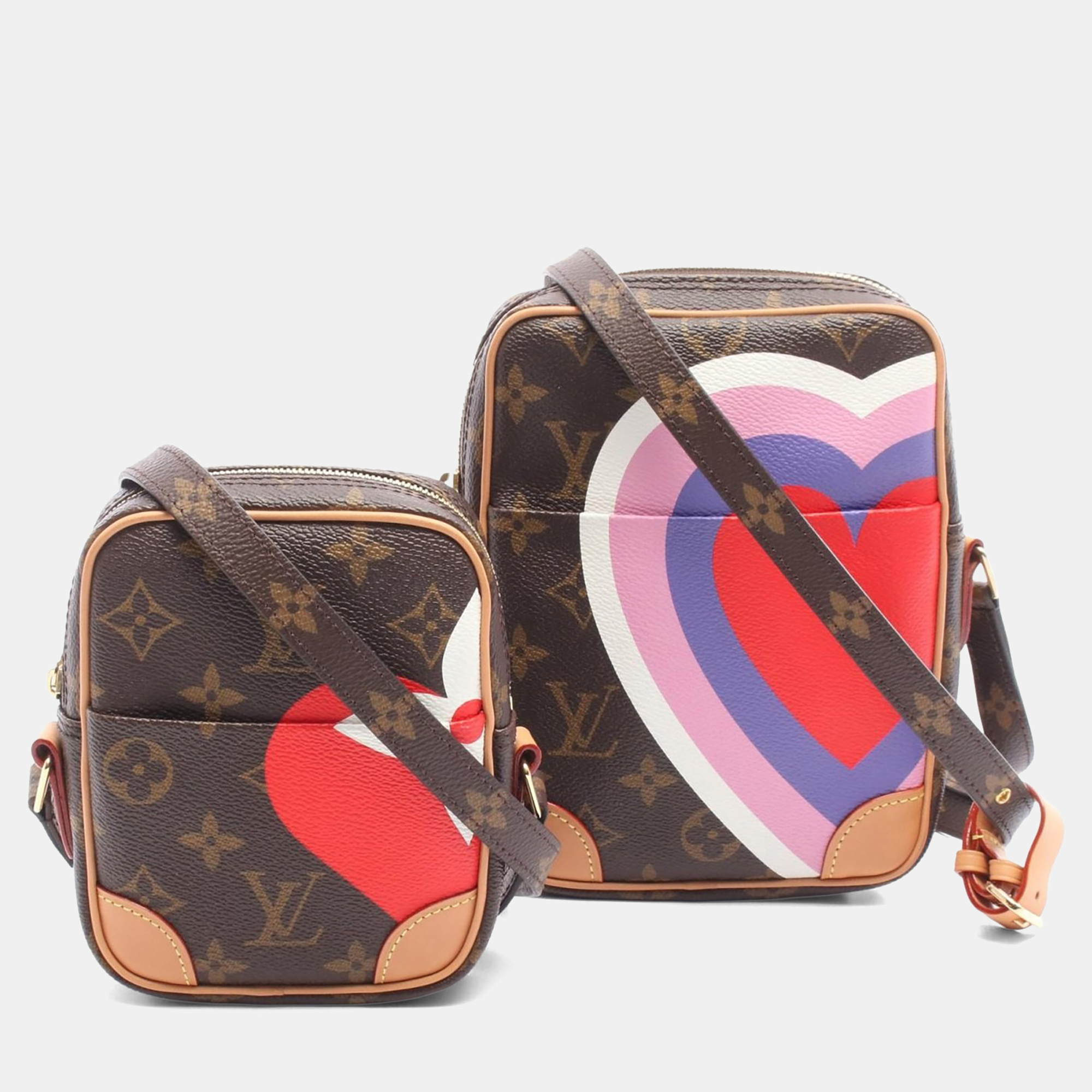 

Louis Vuitton Panema Brown Coated Canvas Monogram Game On Bag Set