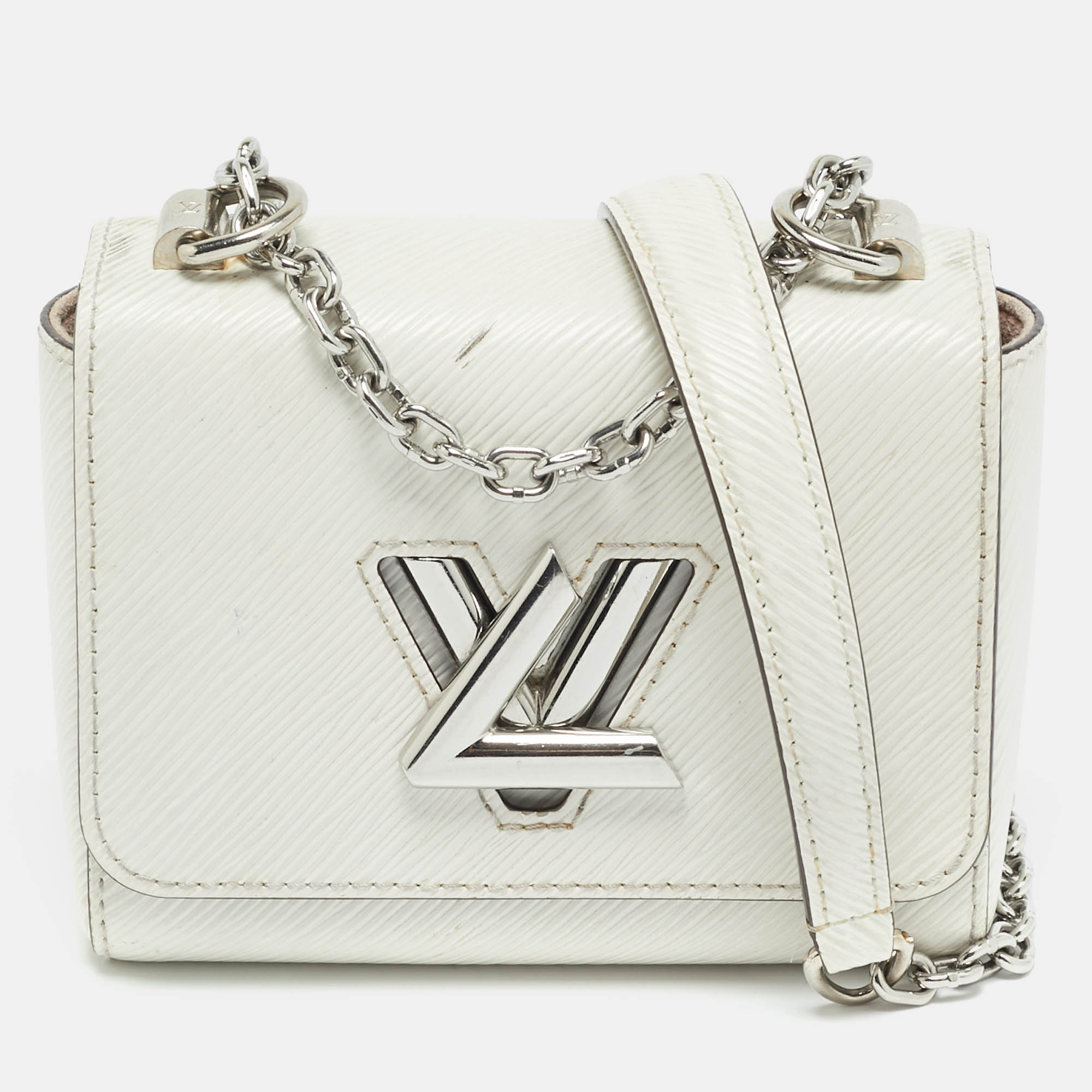 

Louis Vuitton Twist Mini Ivorie Epi Leather Bag, White