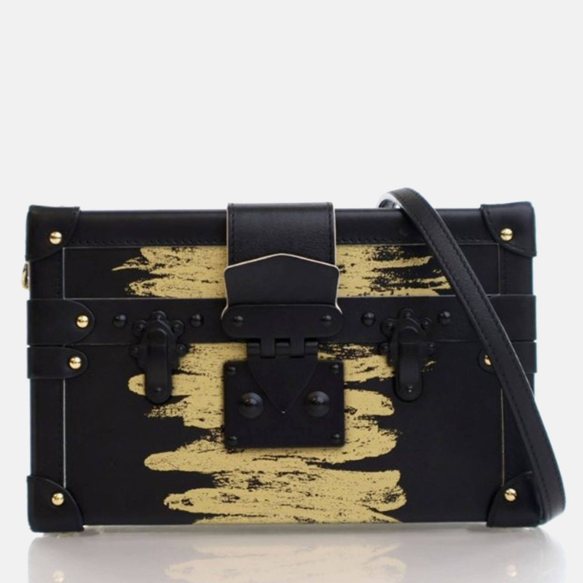 

Louis Vuitton Petite Malle Epi Leather Clutch Bag, Black