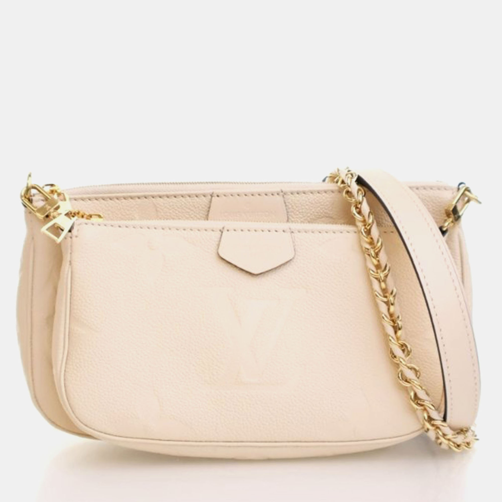 

Louis Vuitton Monogram Empreinte Multi Pochette Accessoires, Beige