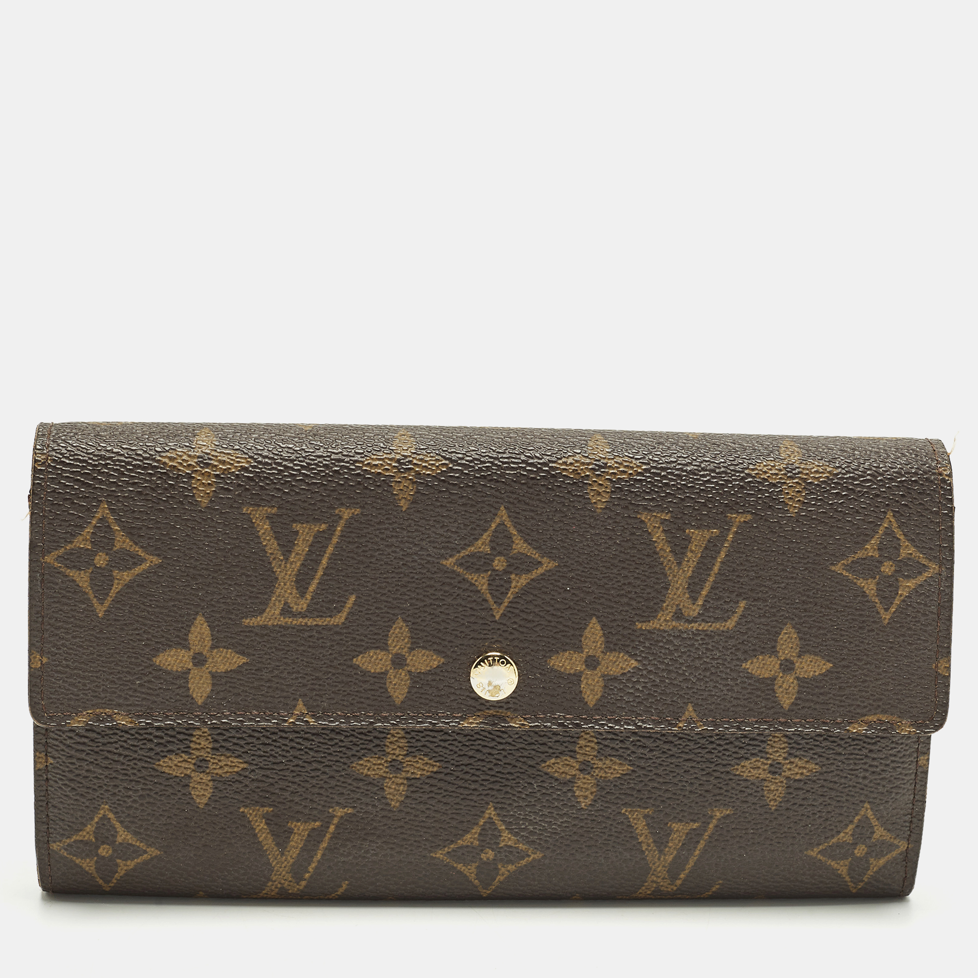 

Louis Vuitton Sarah Monogram Canvas Continental Wallet, Brown