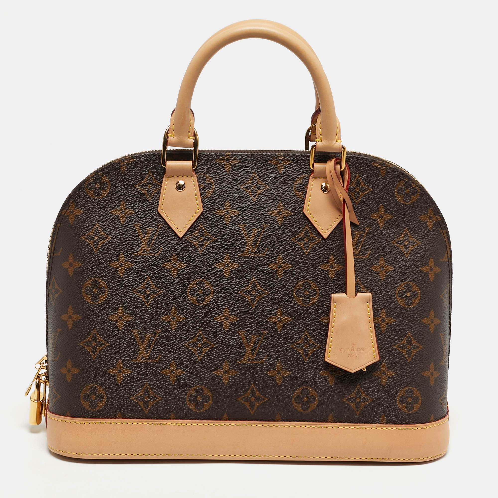 

Louis Vuitton Alma PM Monogram Canvas Satchel, Brown