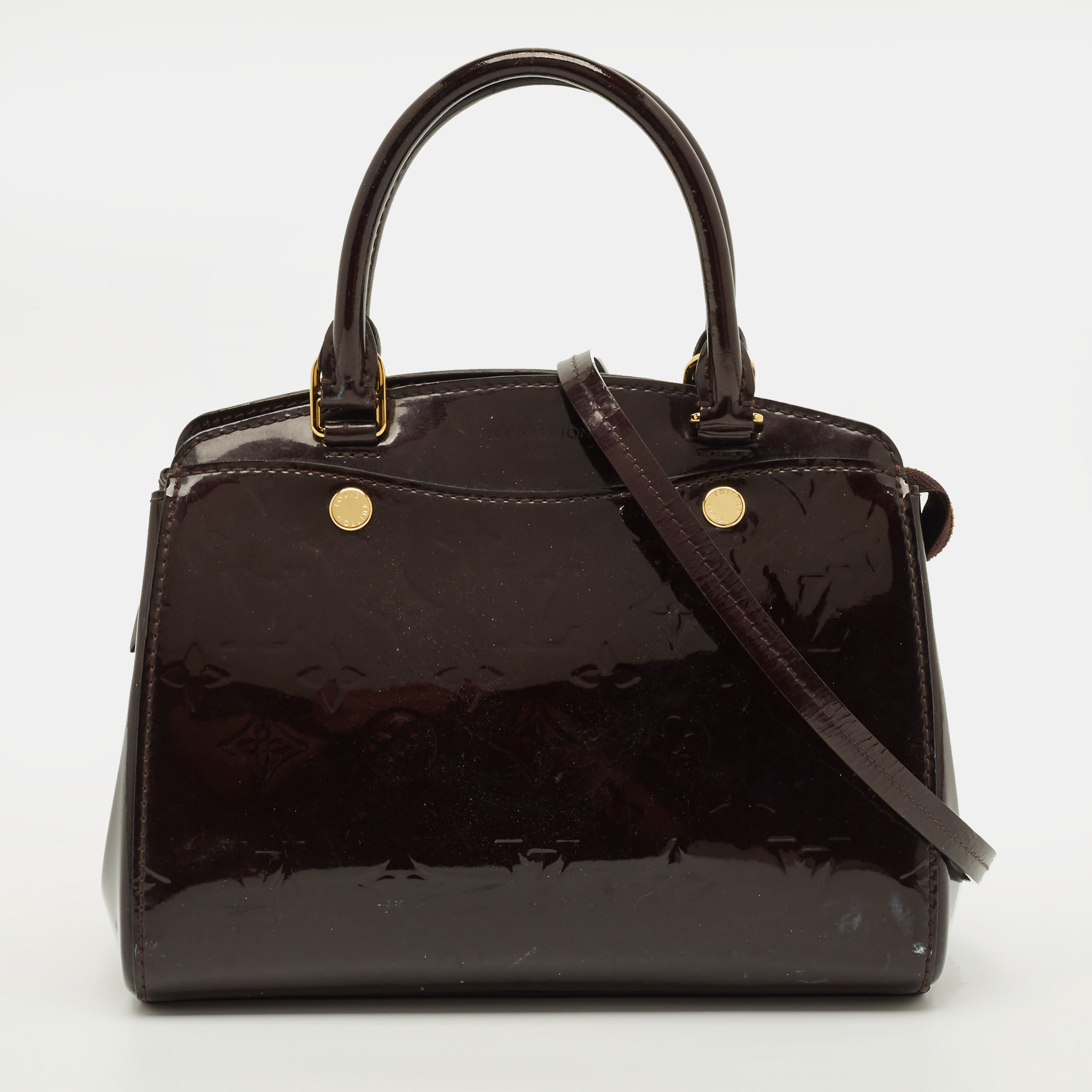 

Louis Vuitton Brea NM PM Amarante Monogram Vernis Bag, Burgundy