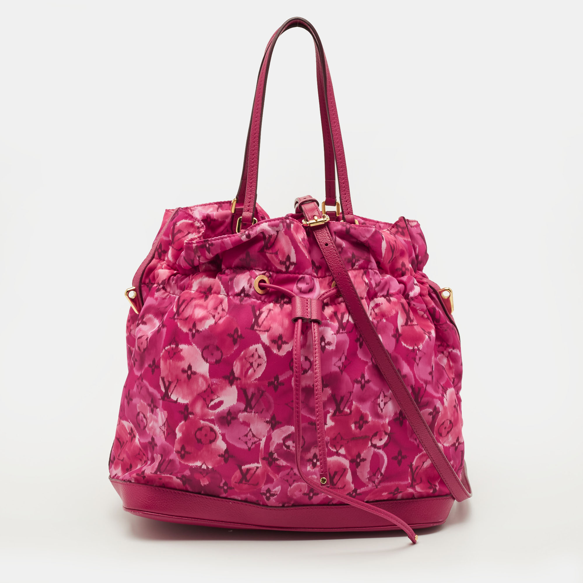 

Louis Vuitton Noefull Limited Edition Indian Rose Monogram lkat Floral Nylon Bag, Pink