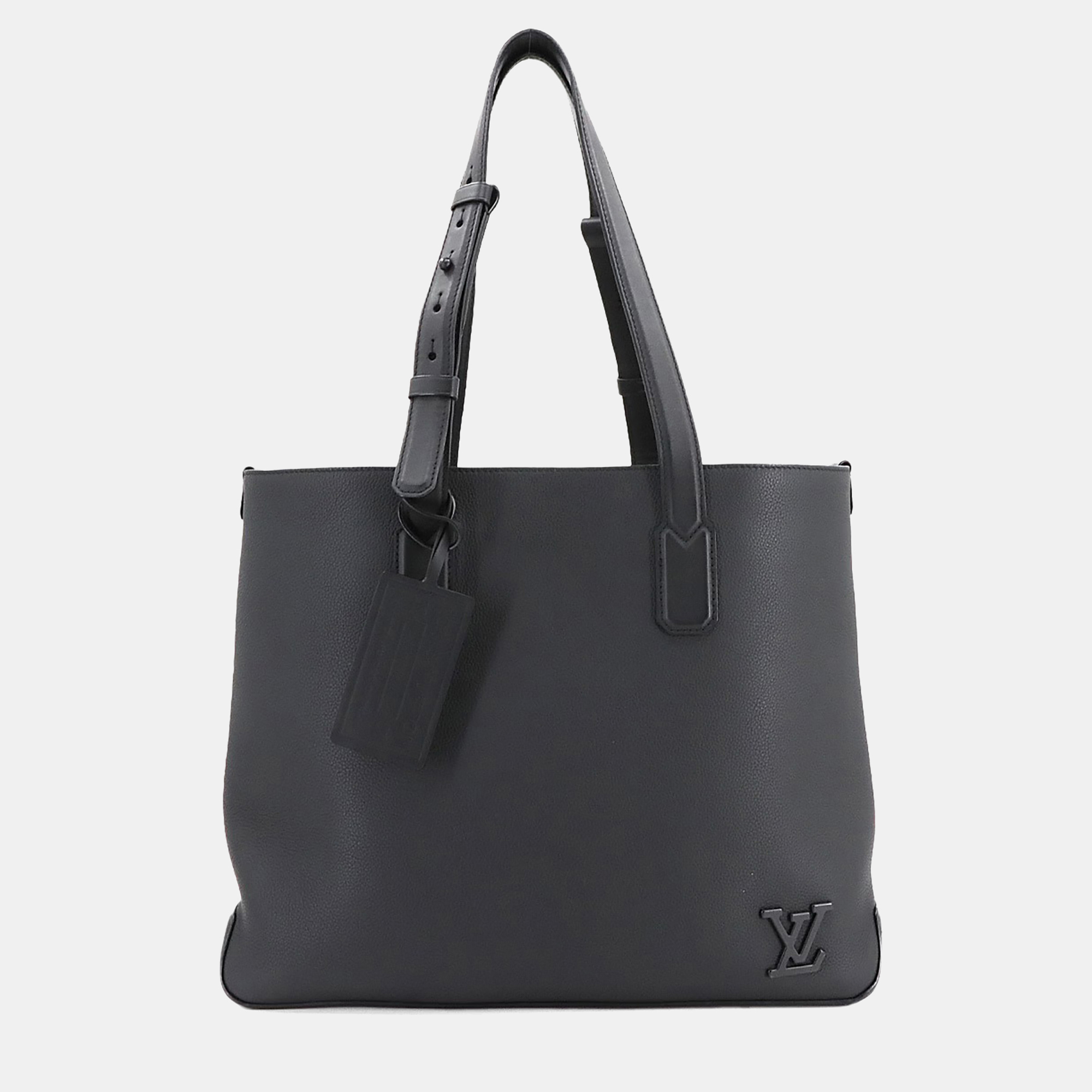 

Louis Vuitton Aerogram Fast Line Black Leather Tote Bag