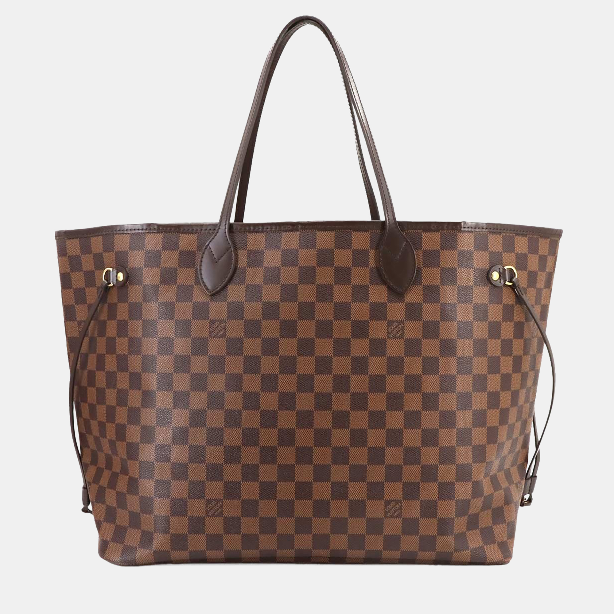 

Louis Vuitton Neverfull GM Ebene Cerise Damier Canvas Tote Bag, Brown