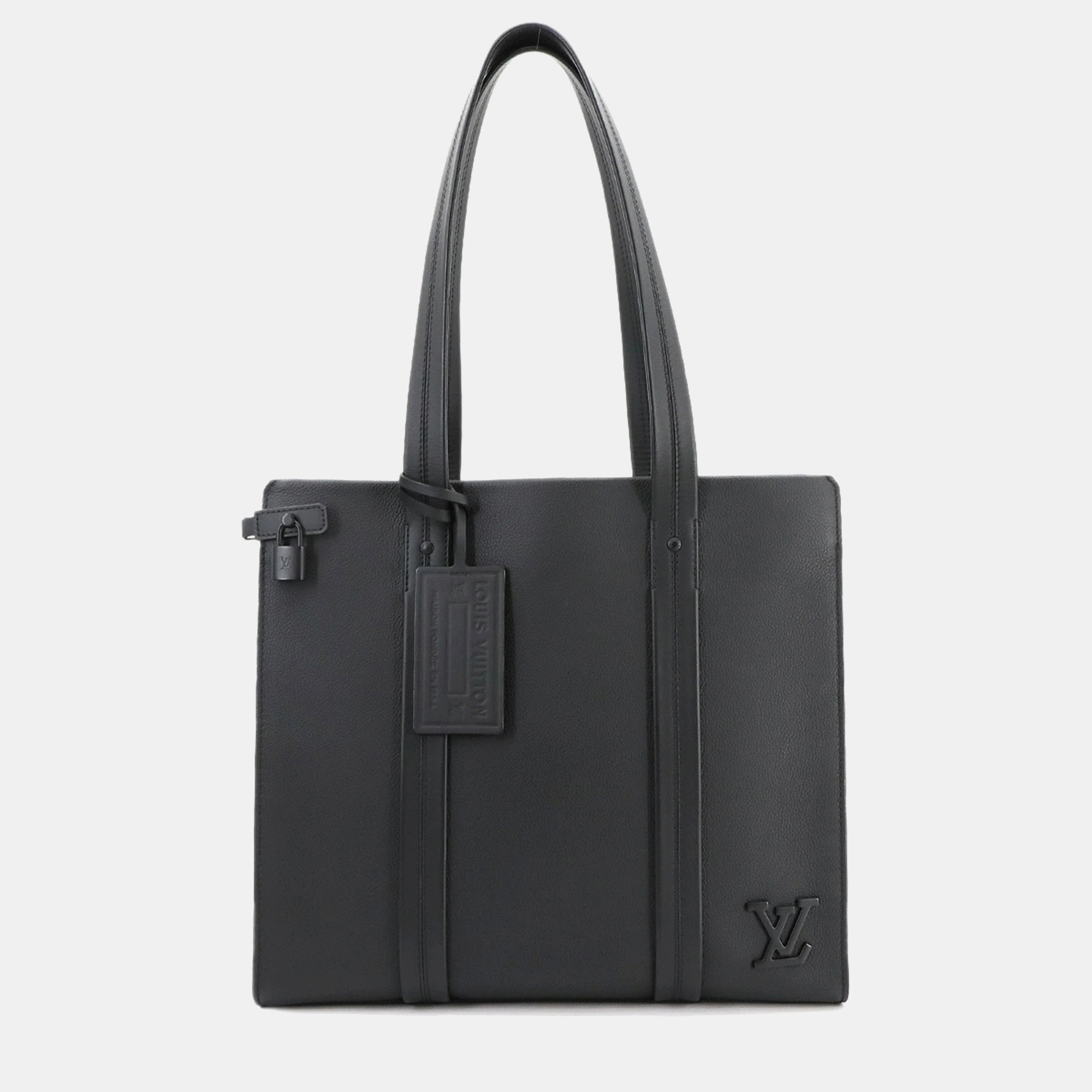 

Louis Vuitton Aerogram Takeoff Black Leather Tote Bag