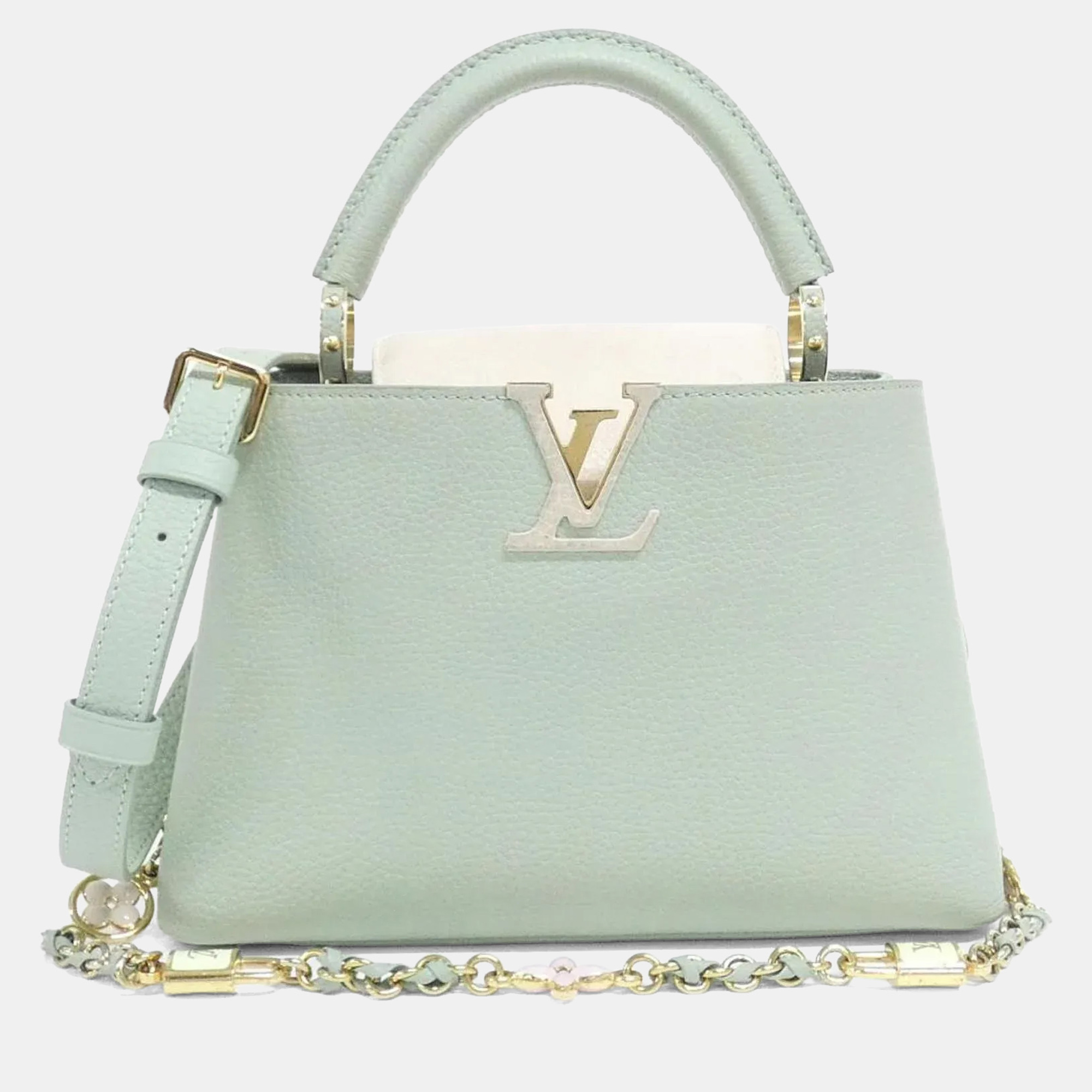 

Louis Vuitton Capucines BB Green Leather Handbag