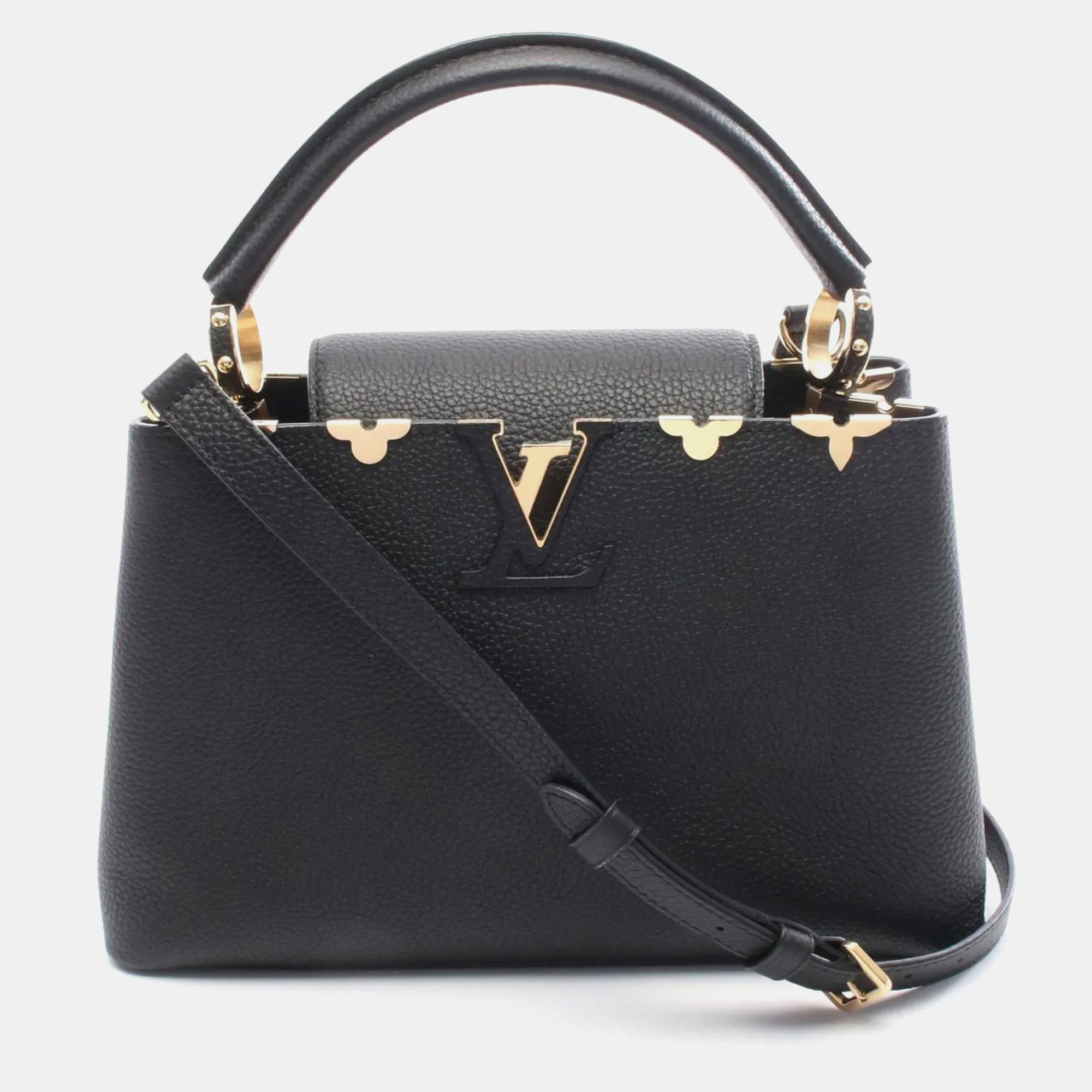 

Louis Vuitton Capucines Pm Parnassaire Line Noir Handbag Taurillon Leather Black