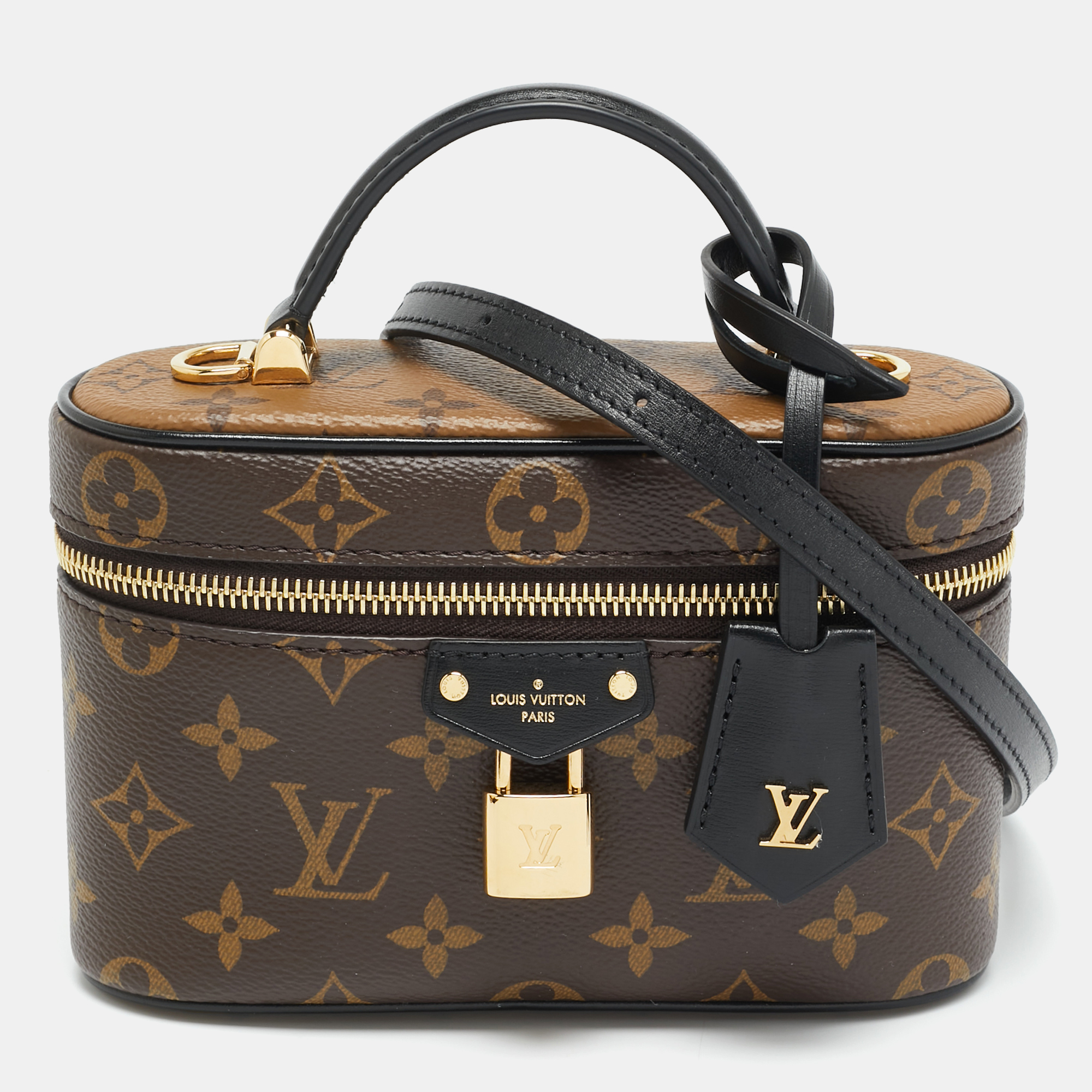 

Louis Vuitton Vanity Monogram Reverse Canvas Chain Pouch, Brown