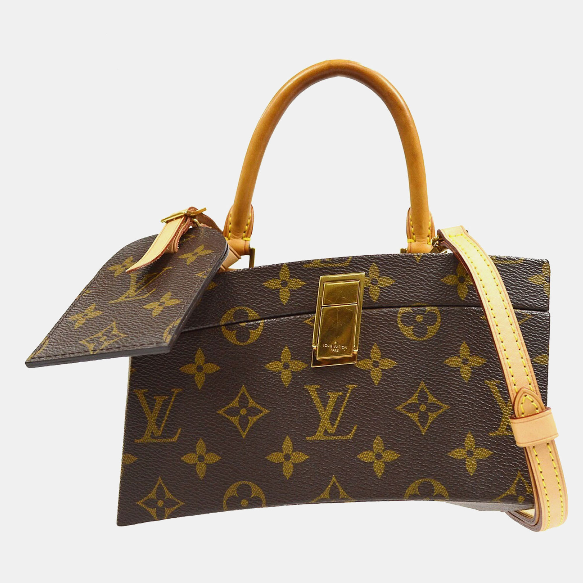 

Louis Vuitton Twisted Box 2-Way Handbag Monogram, Brown