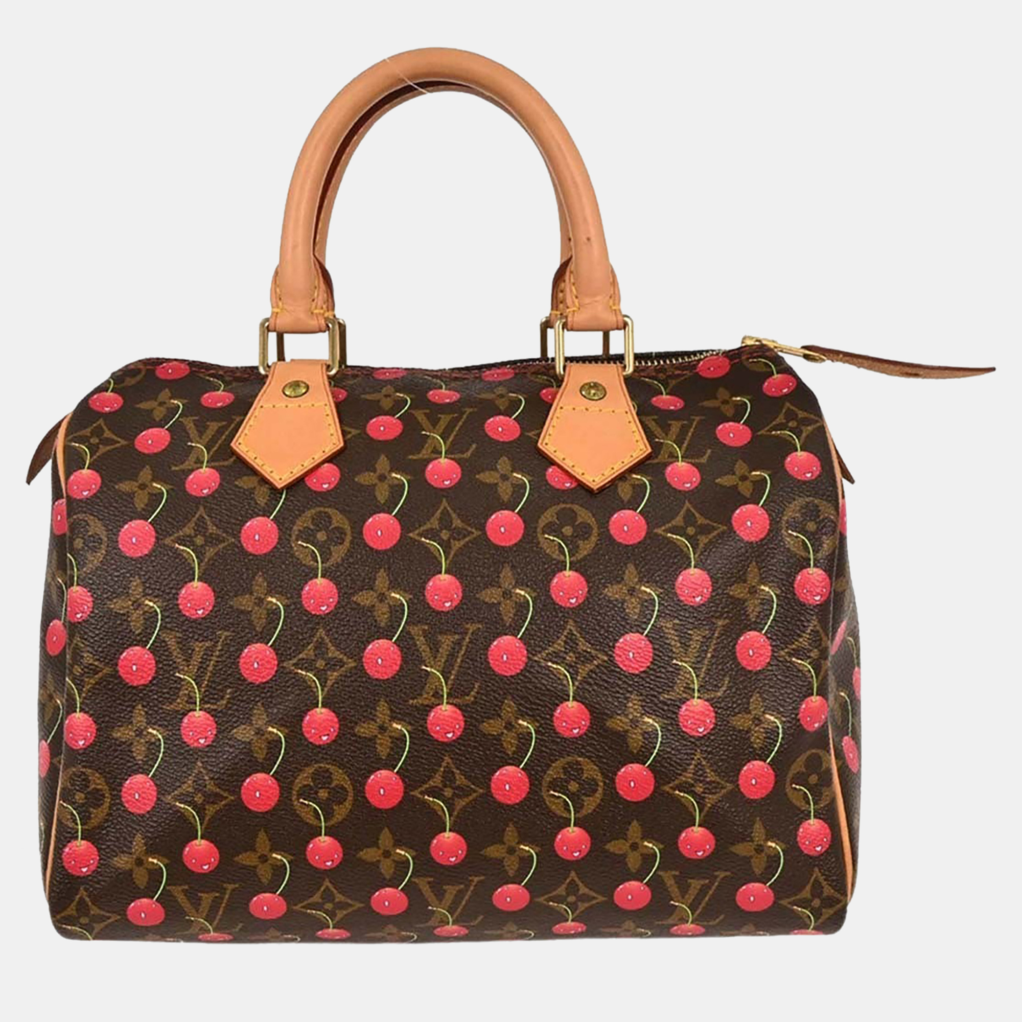

Louis Vuitton Monogram Cherry Speedy 25 Handbag, Brown