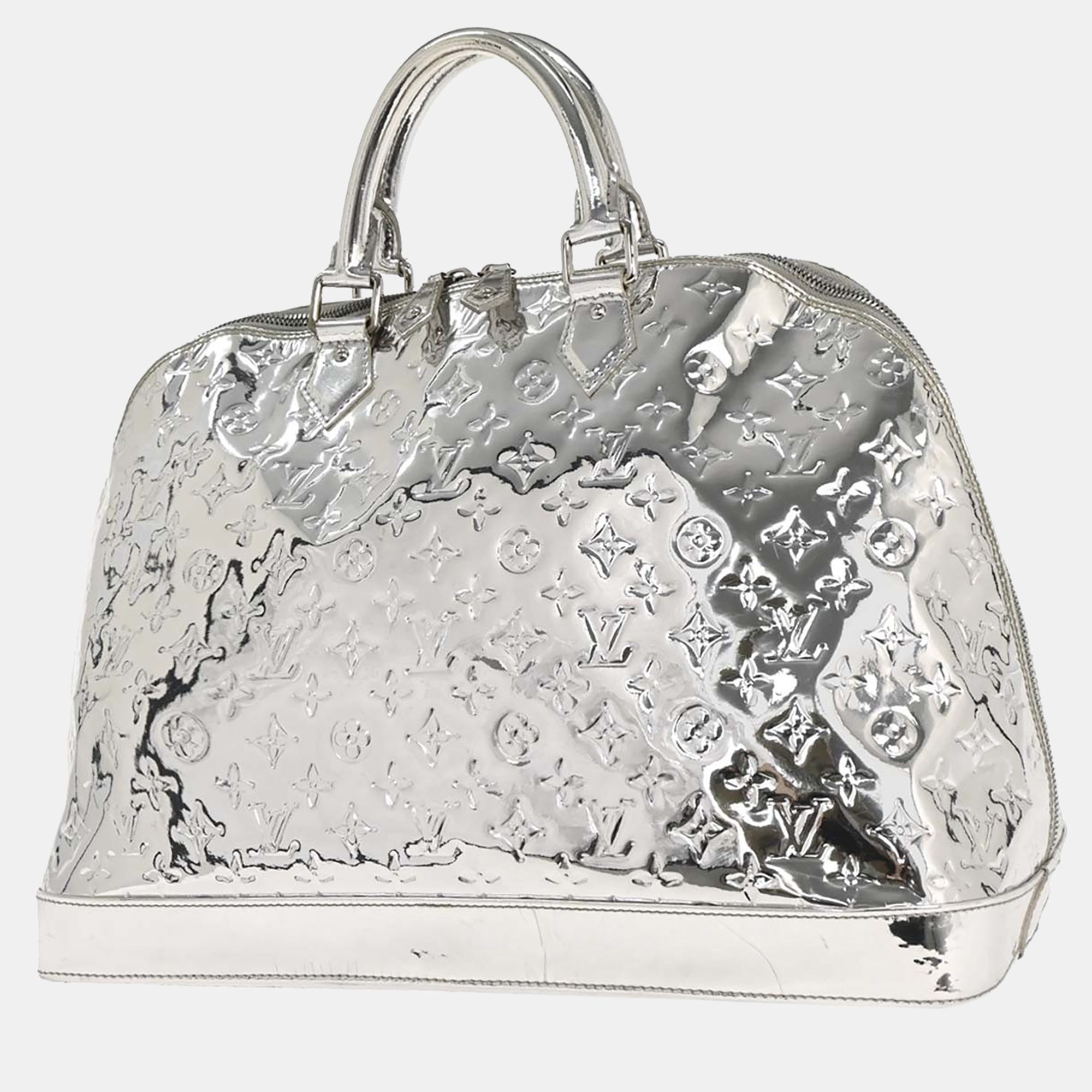 

Louis Vuitton Silver Monogram Miroir Alma GM Handbag