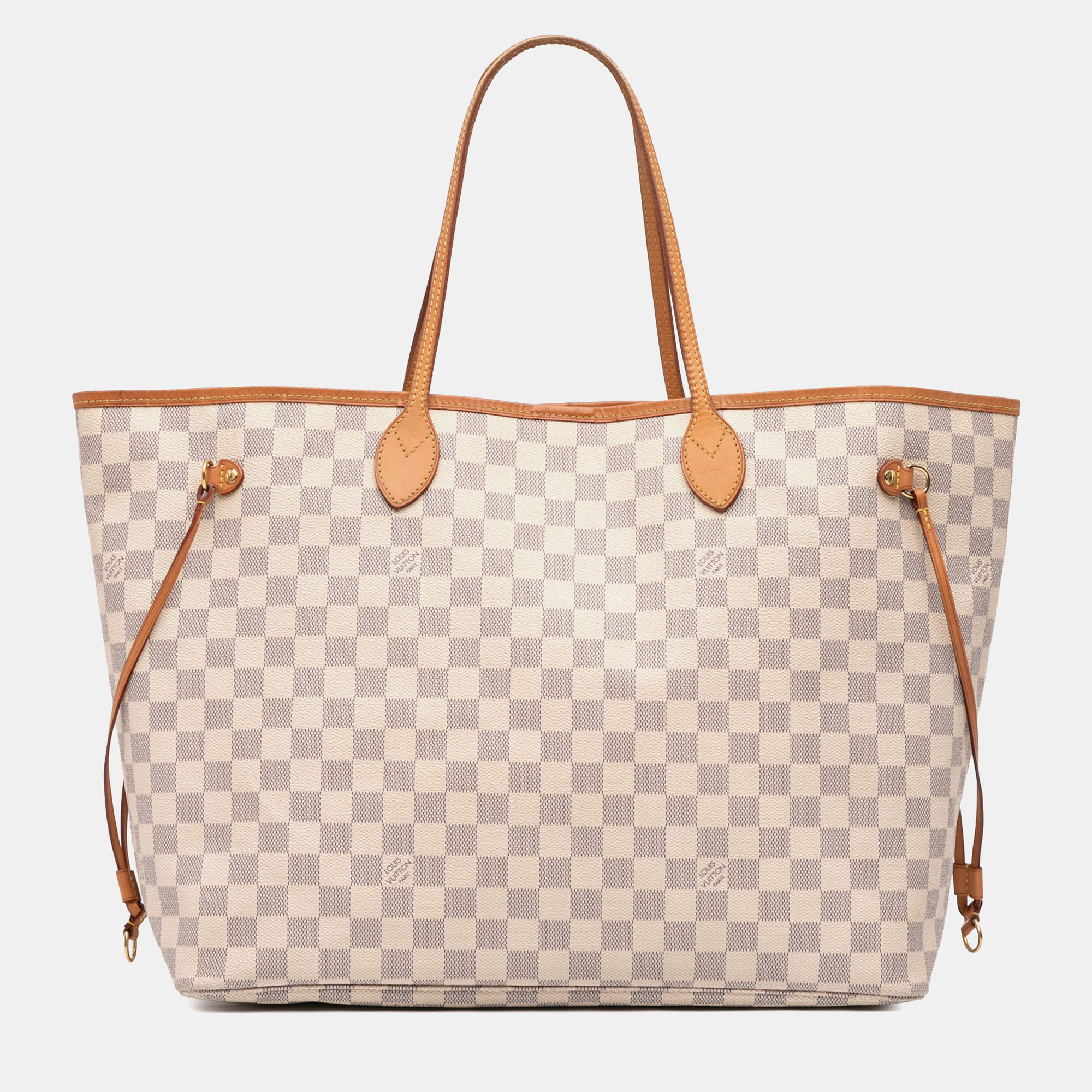 

Louis Vuitton White Damier Azur Neverfull GM
