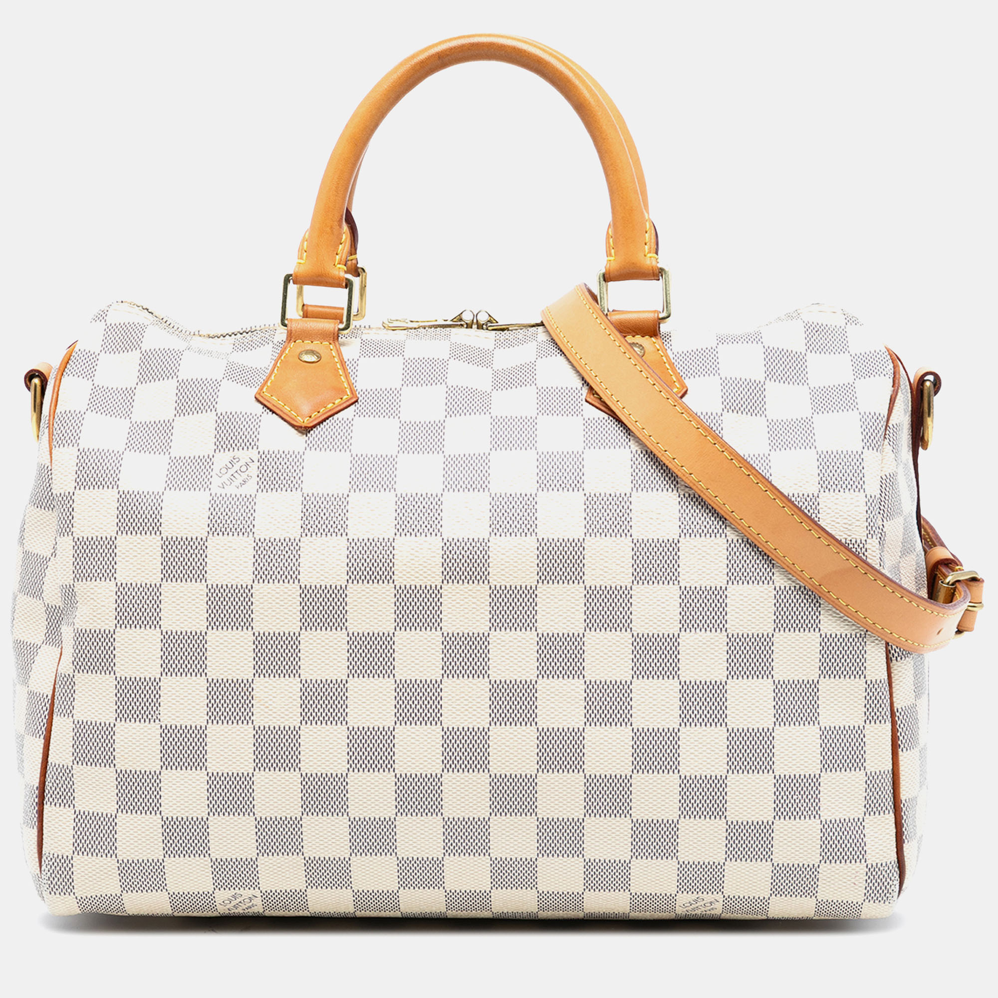 

Louis Vuitton White Damier Azur Speedy Bandouliere 30
