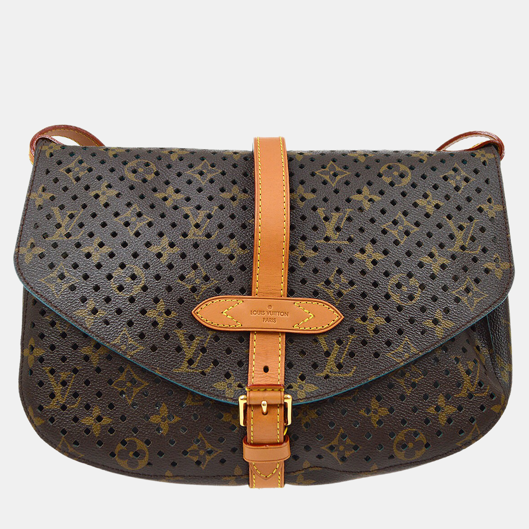 

Louis Vuitton Monogram Perforated Saumur 30 Monogram Canvas Shoulder Bag, Brown