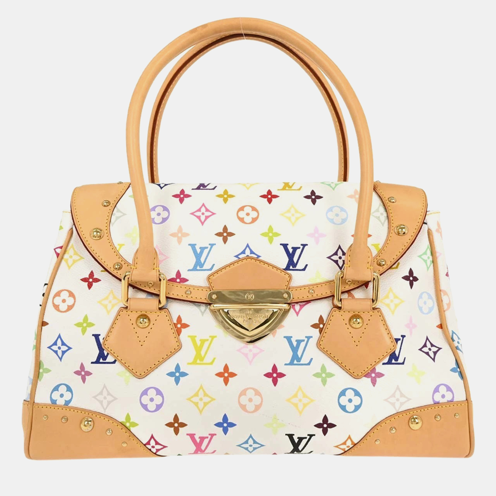 

Louis Vuitton White Multicolor Beverly Gm Handbag