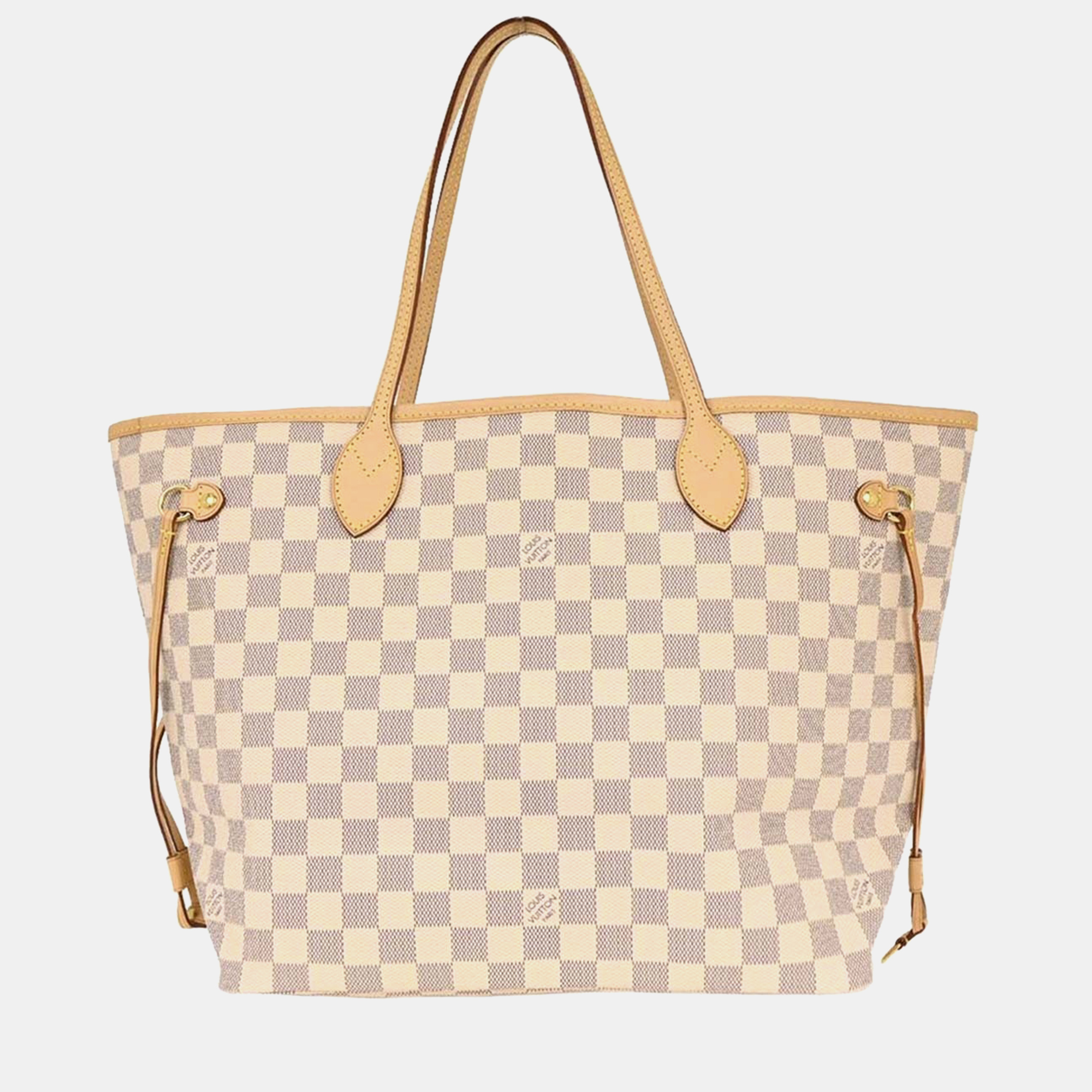 

Louis Vuitton Damier Azur Neverfull Mm Shoulder Tote Bag, White