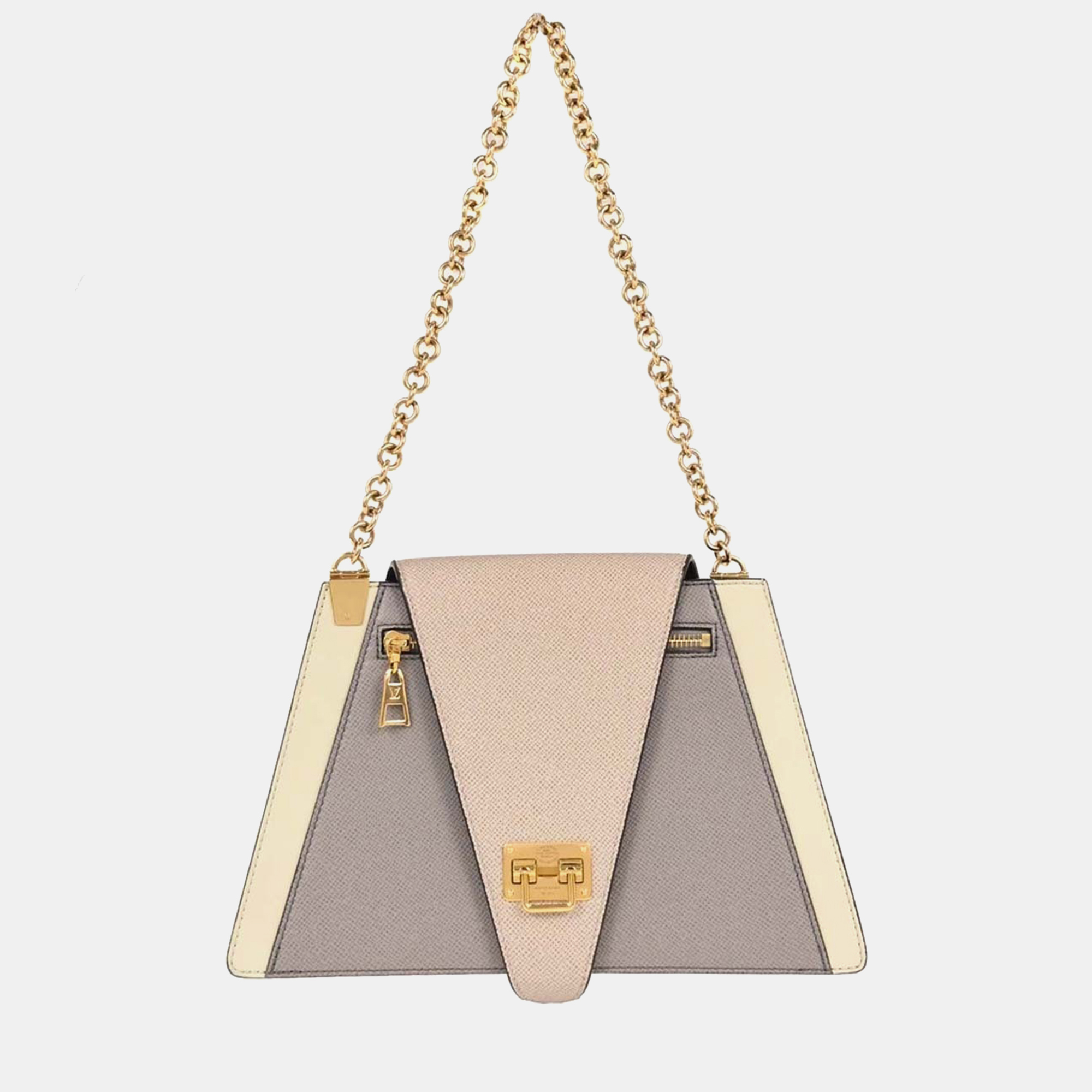 

Louis Vuitton Gray Taiga Trapeze Shoulder Bag, Green