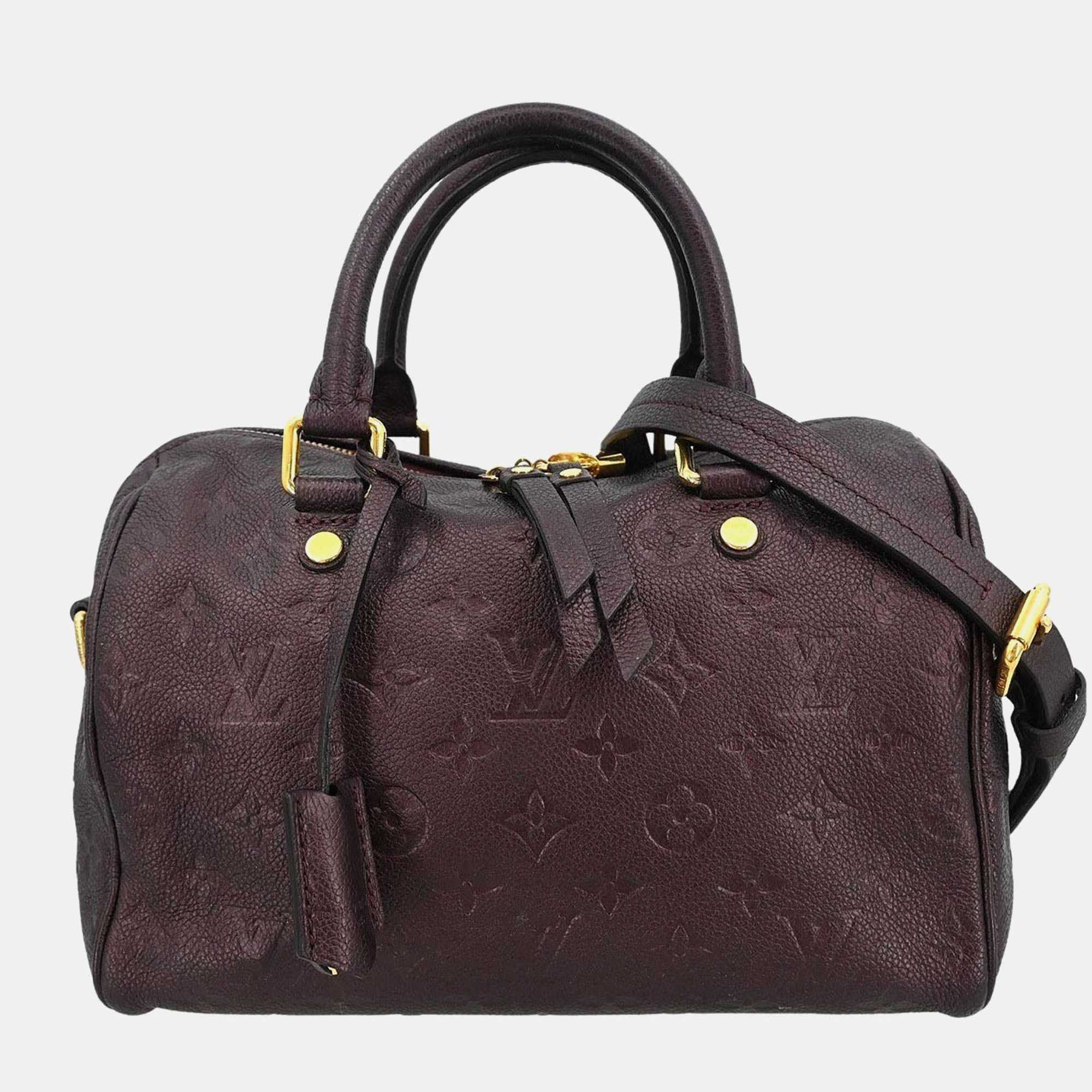 

Louis Vuitton Purple Empreinte Speedy Bandouliere 25