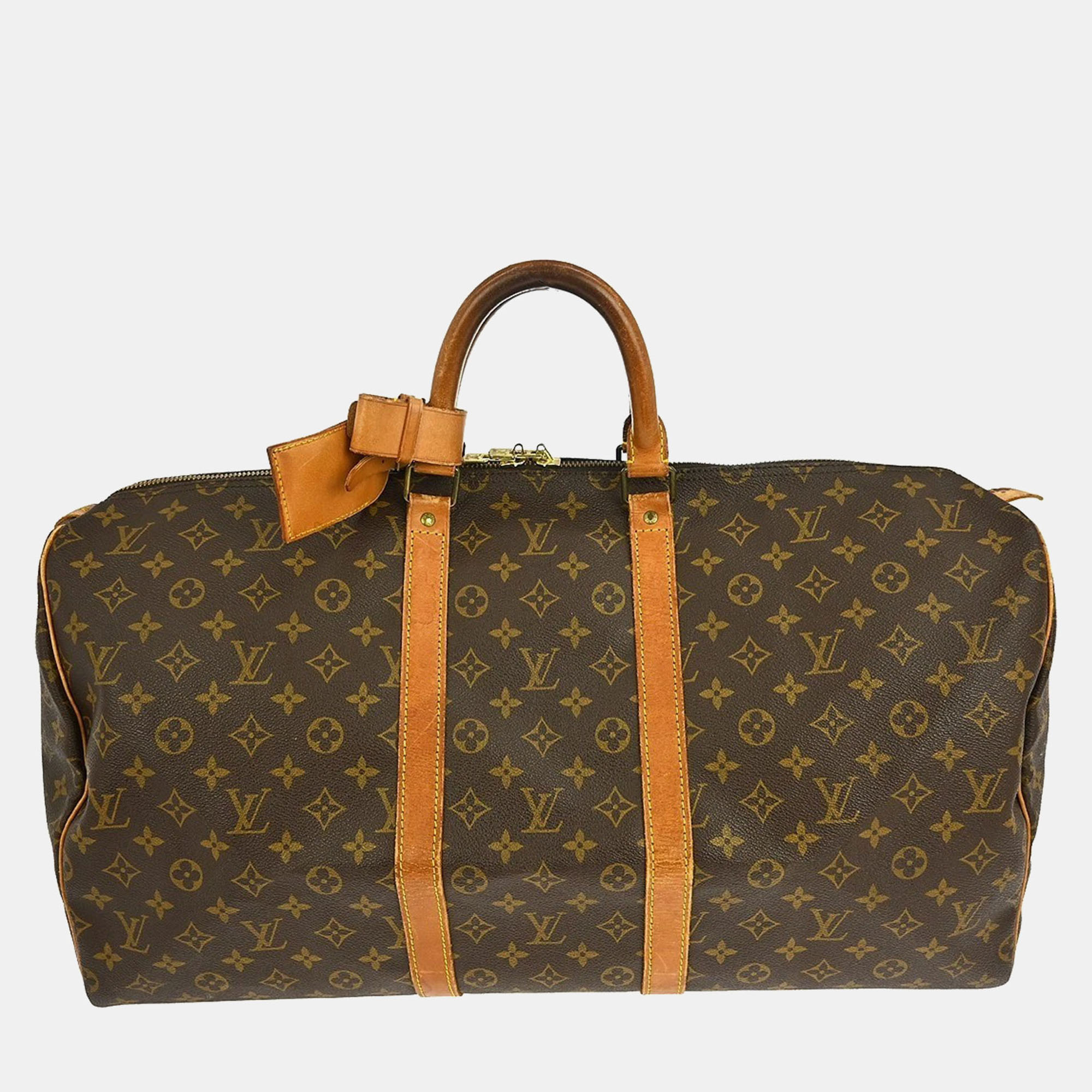 

Louis Vuitton Keepall 55 Brown Monogram Canvas Duffel Bag