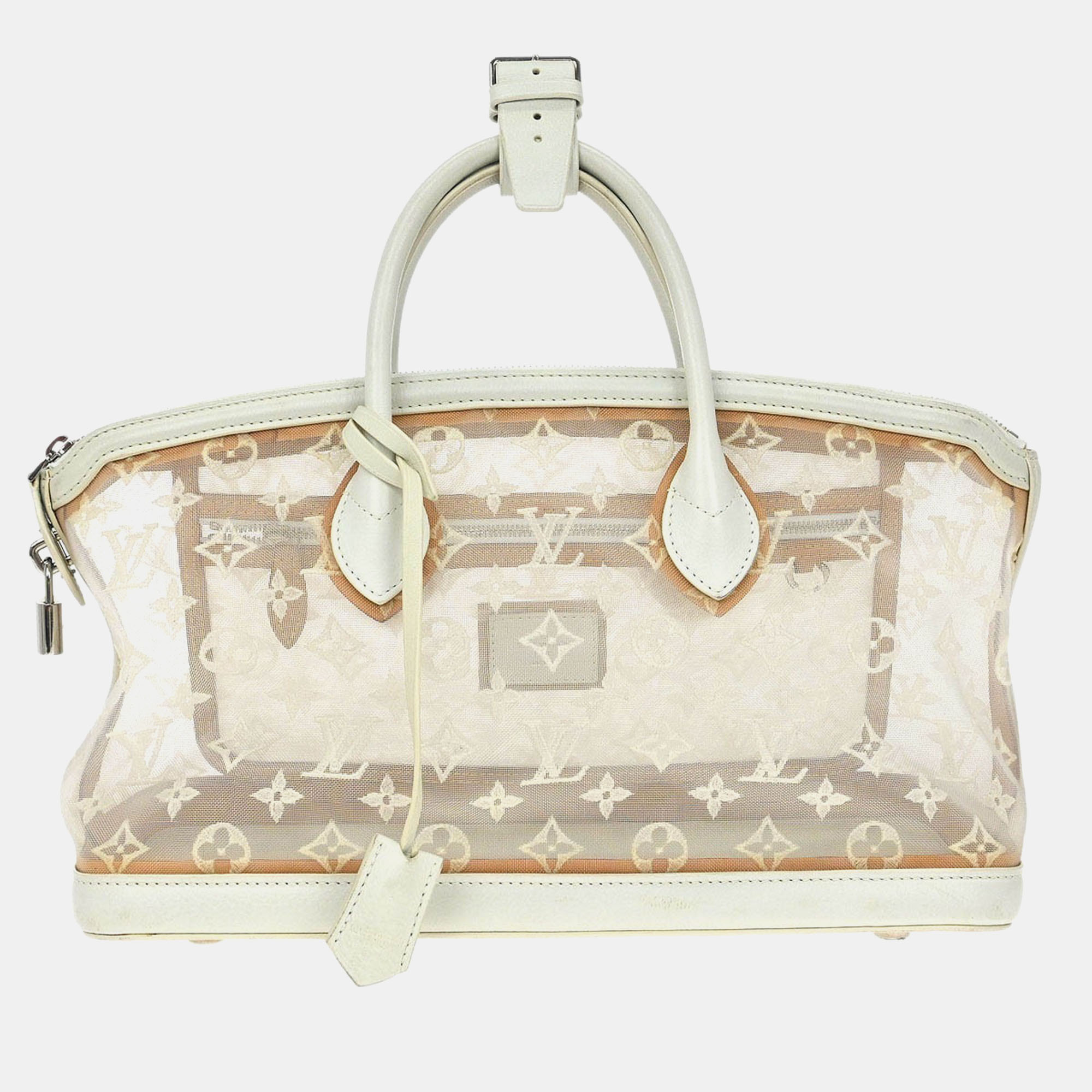 

Louis Vuitton Monogram Transparent Lockit East West Tote, White