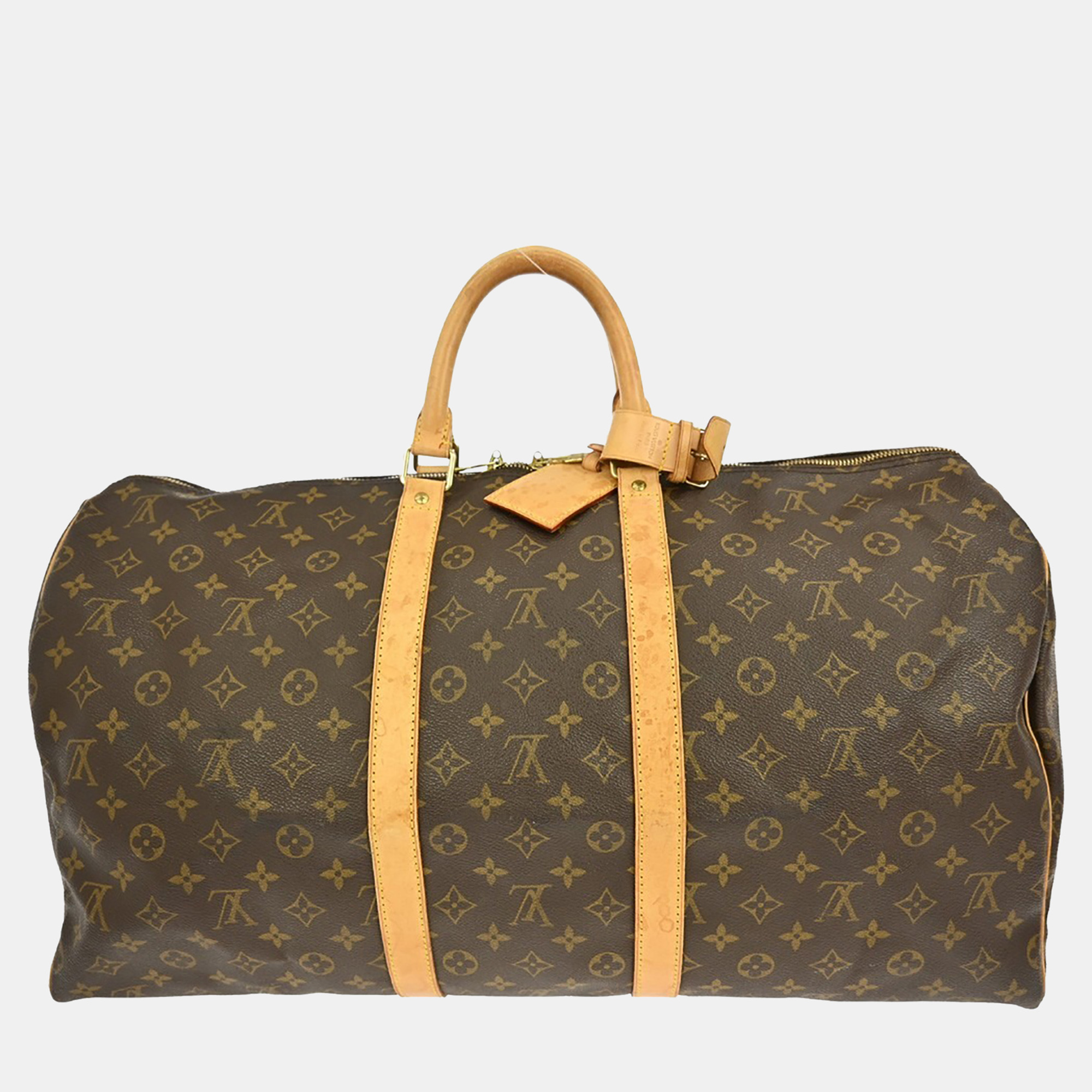 

Louis Vuitton Keepall 55 Travel Handbag Monogram, Brown