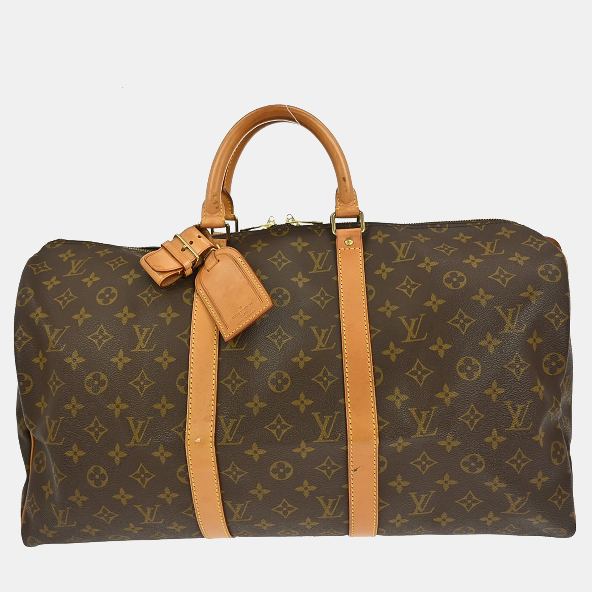 

Louis Vuitton Keepall 50 Travel Handbag Monogram, Brown