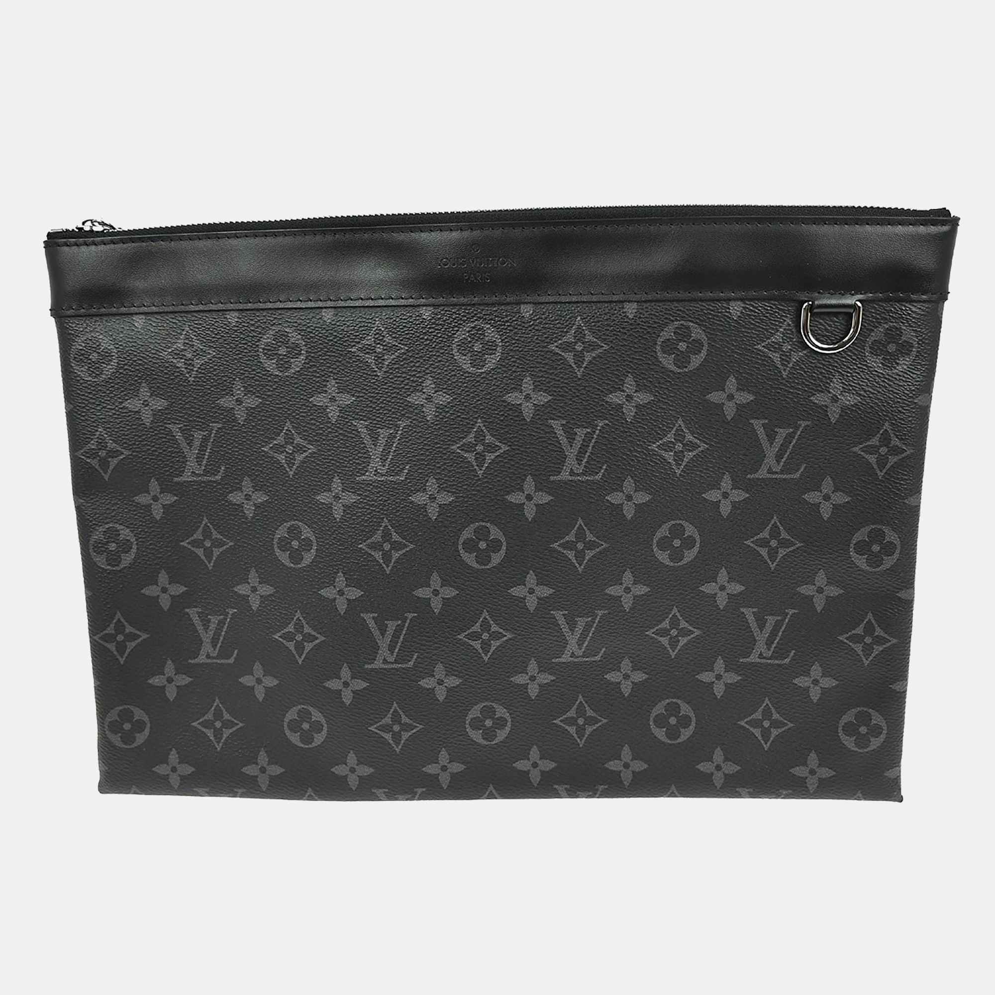 

Louis Vuitton Eclipse Pochette Discovery Clutch Bag, Black