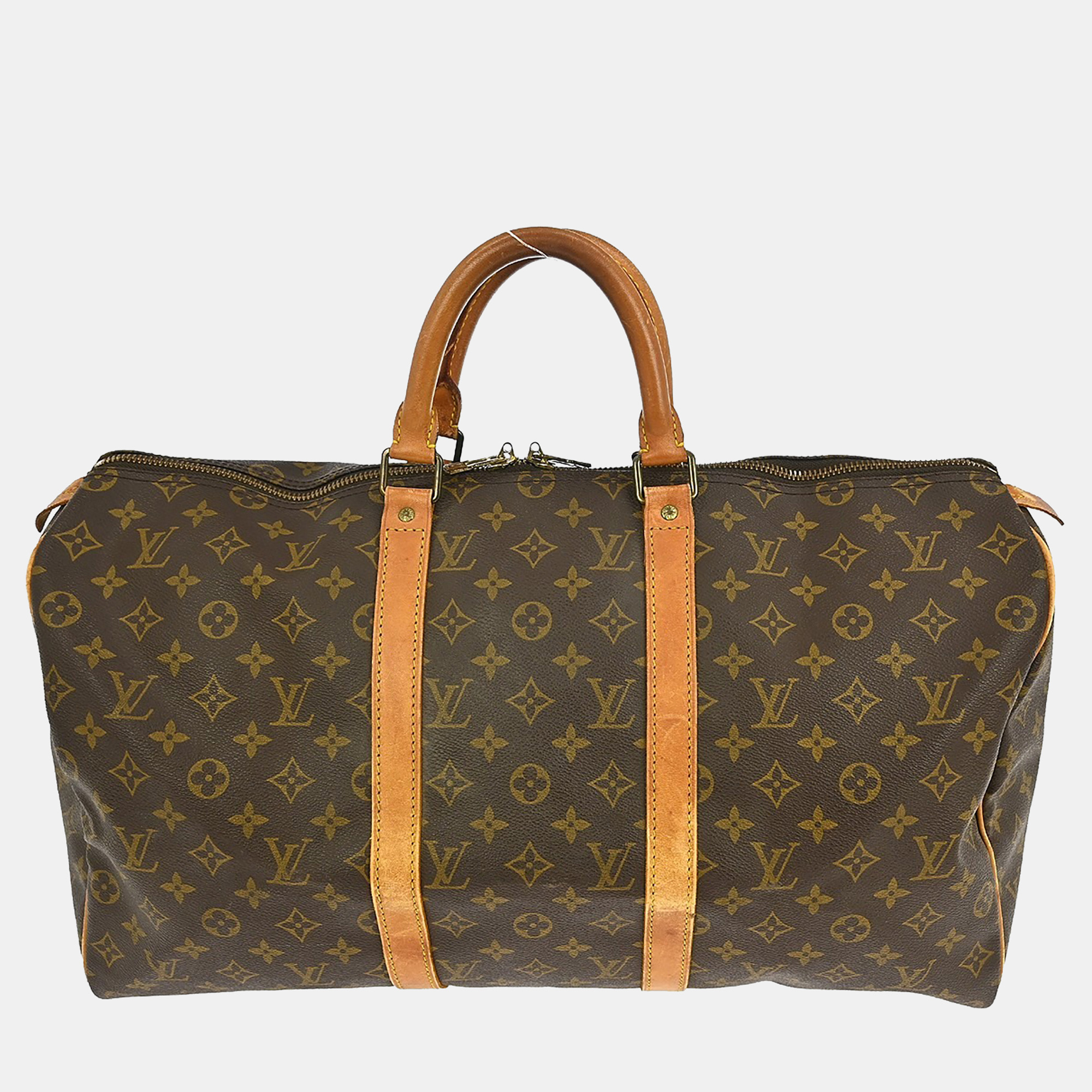 

Louis Vuitton Keepall 50 Travel Handbag Monogram, Brown