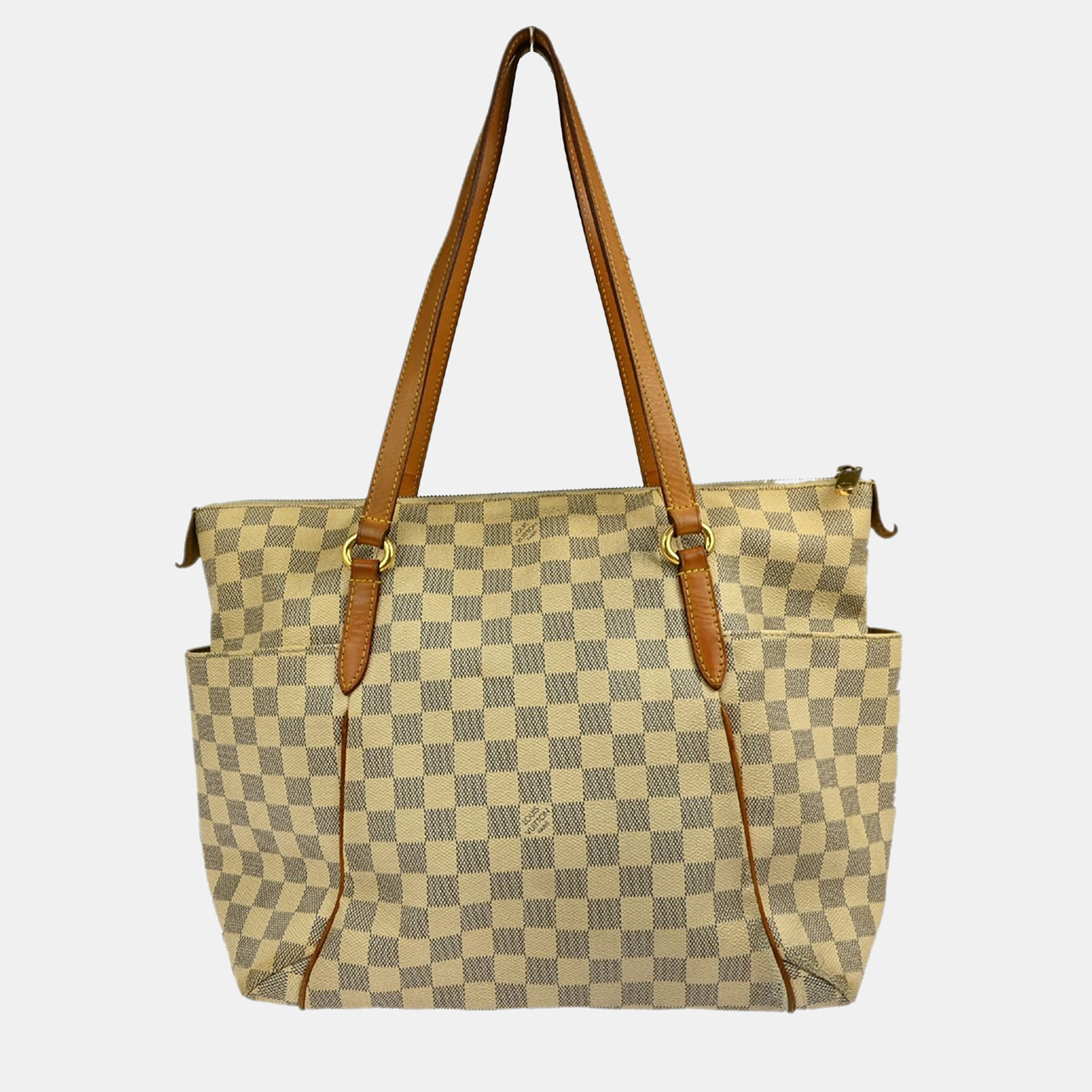 

Louis Vuitton Damier Azur Totally Mm Tote Bag, White