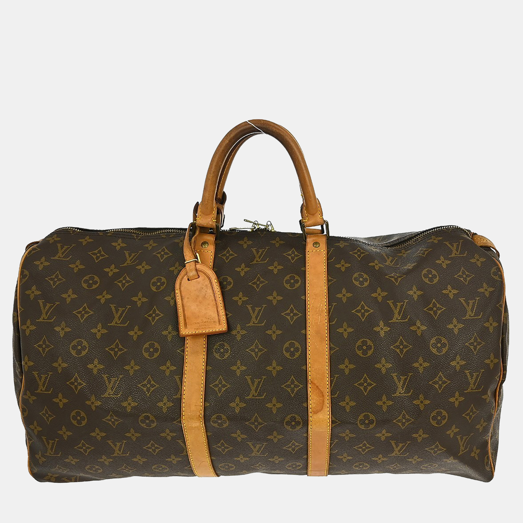 

Louis Vuitton Keepall 55 Brown Monogram Canvas Duffel Bag