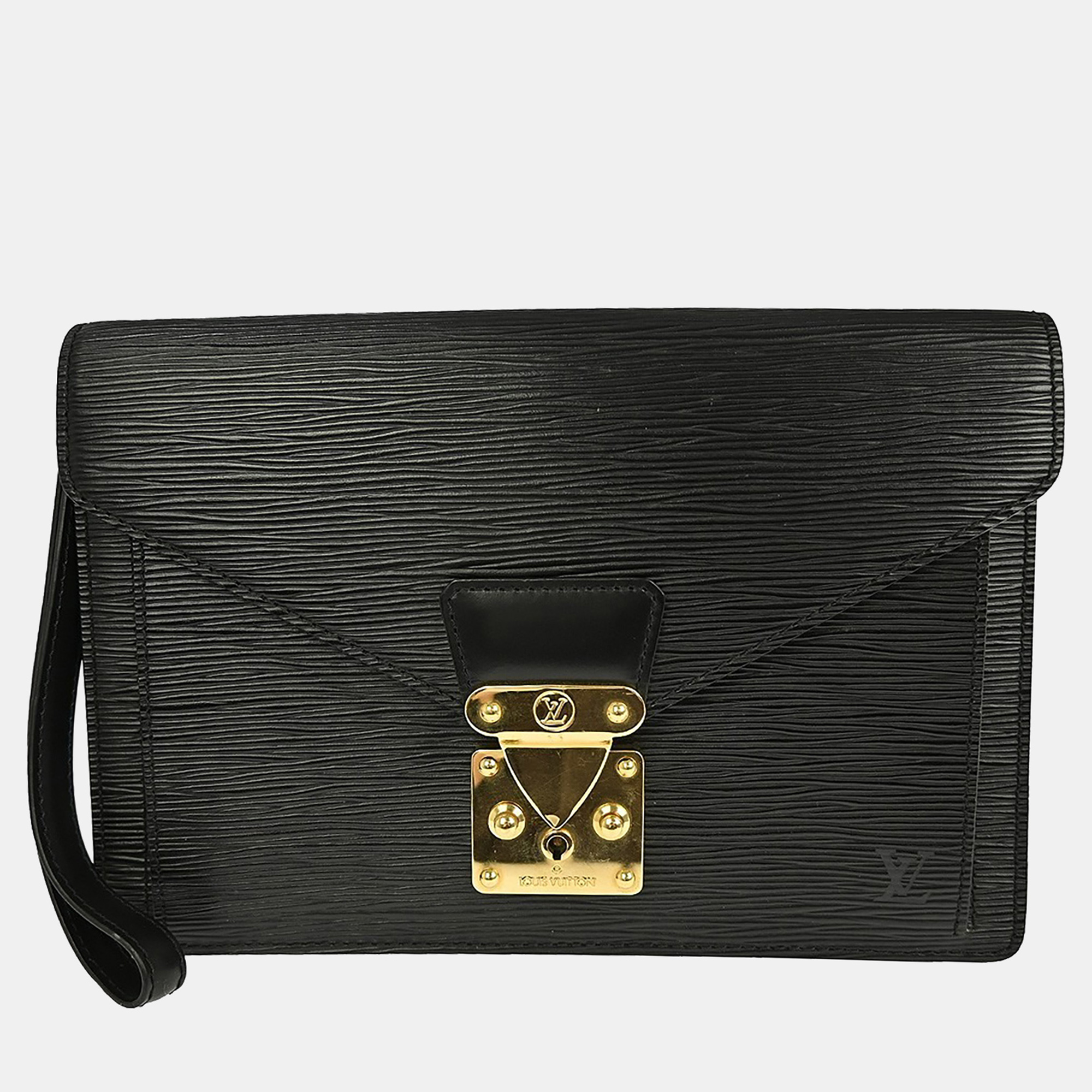

Louis Vuitton Epi Sellier Dragonne Clutch Bag Black