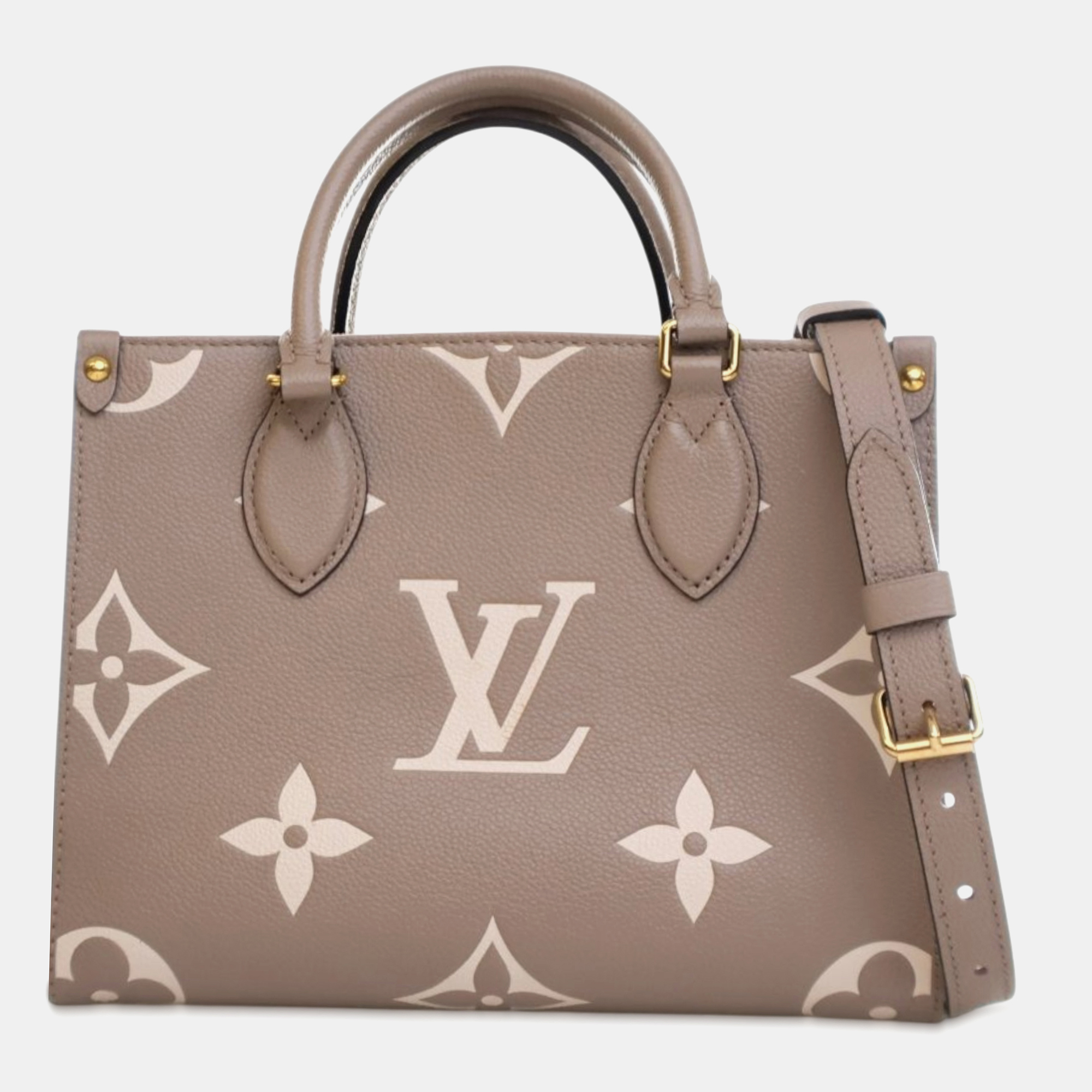 

Louis Vuitton Brown Bicolor Monogram Empreinte Giant OnTheGo PM