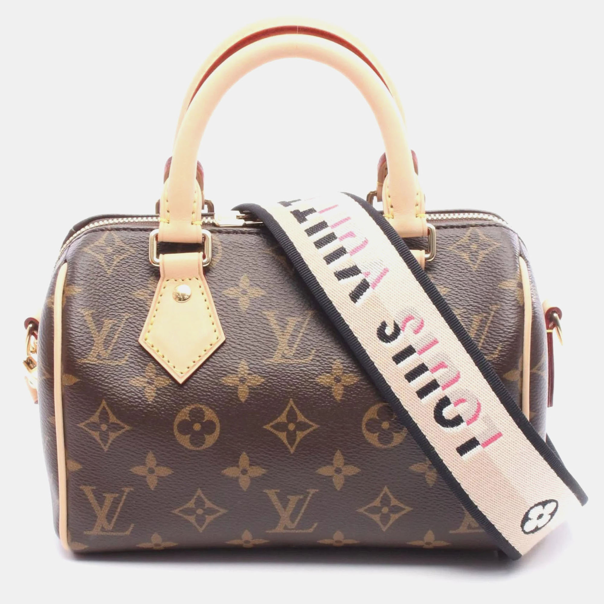 

Louis Vuitton Speedy Bandouliere 20 Monogram Handbag Coated Canvas And Leather Brown
