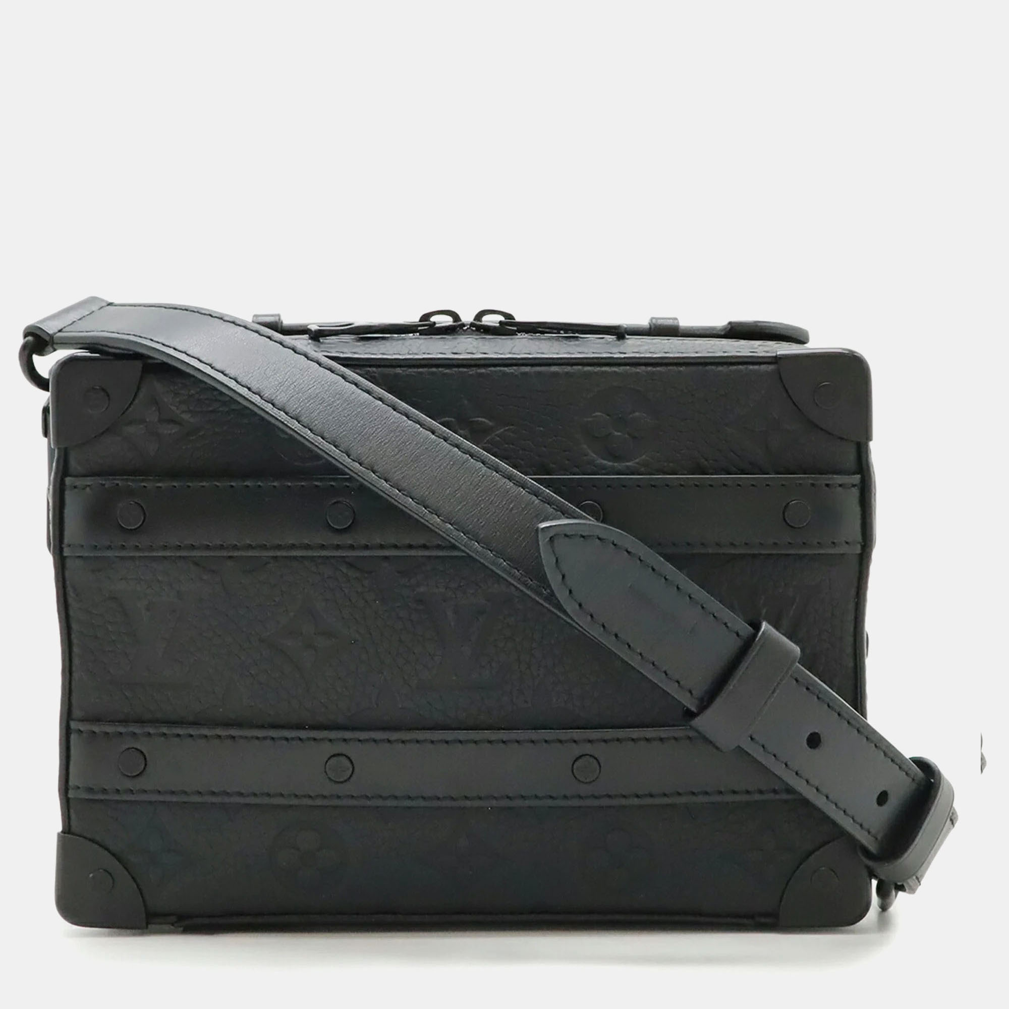 

Louis Vuitton Taurillon Monogram Handle Soft Trunk Pochette Shoulder Bag Handbag Noir Black