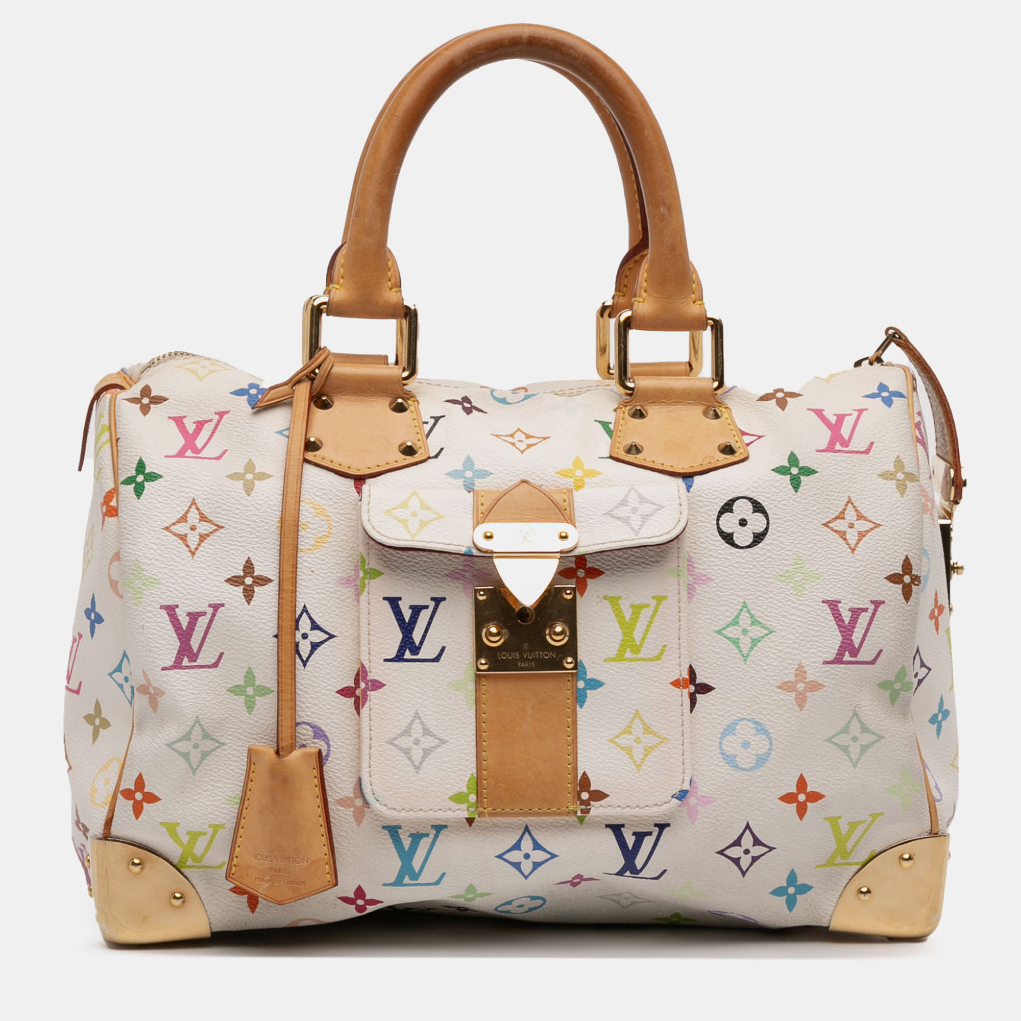 

Louis Vuitton White Monogram Multicolore Speedy 30