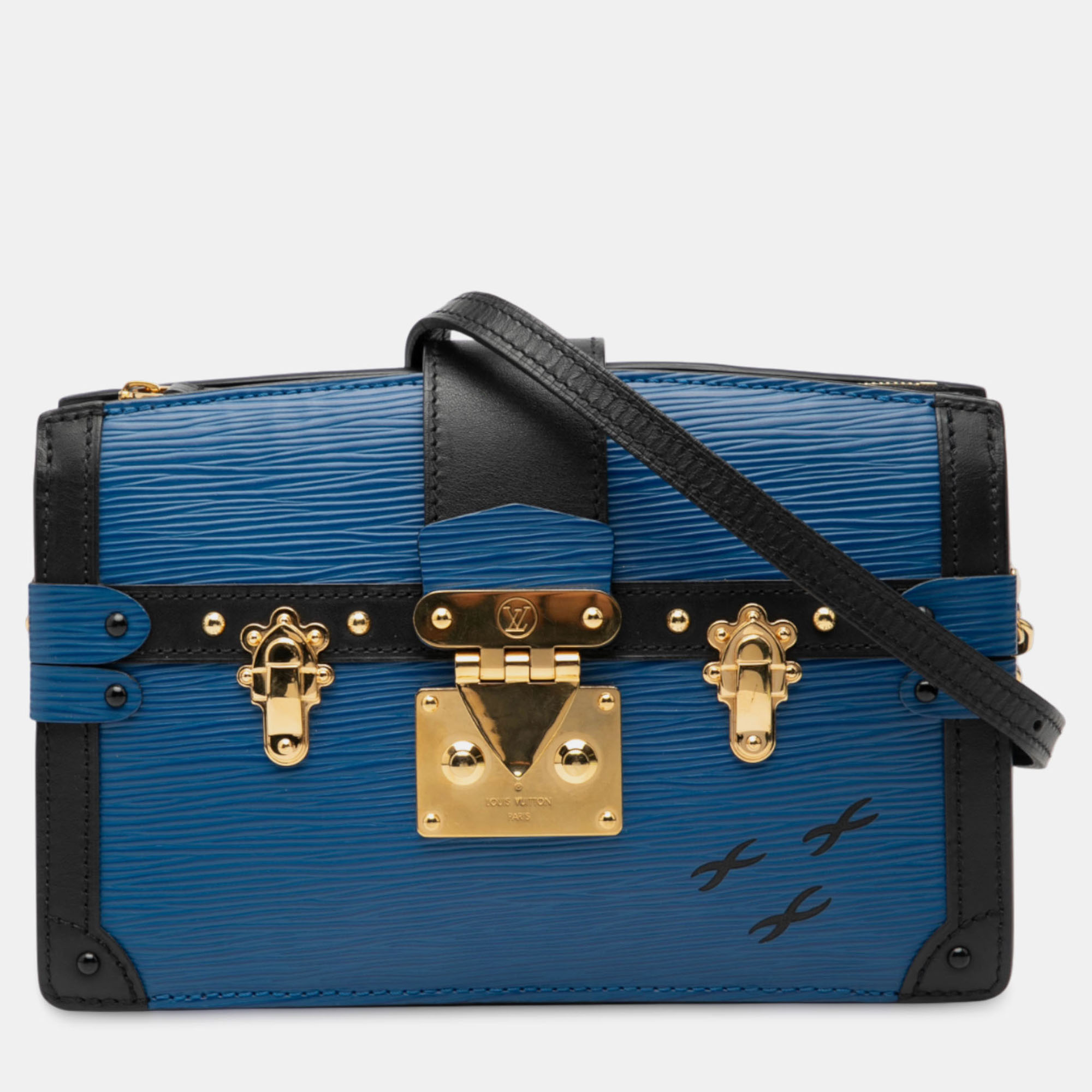 

Louis Vuitton Blue Epi Trunk Clutch
