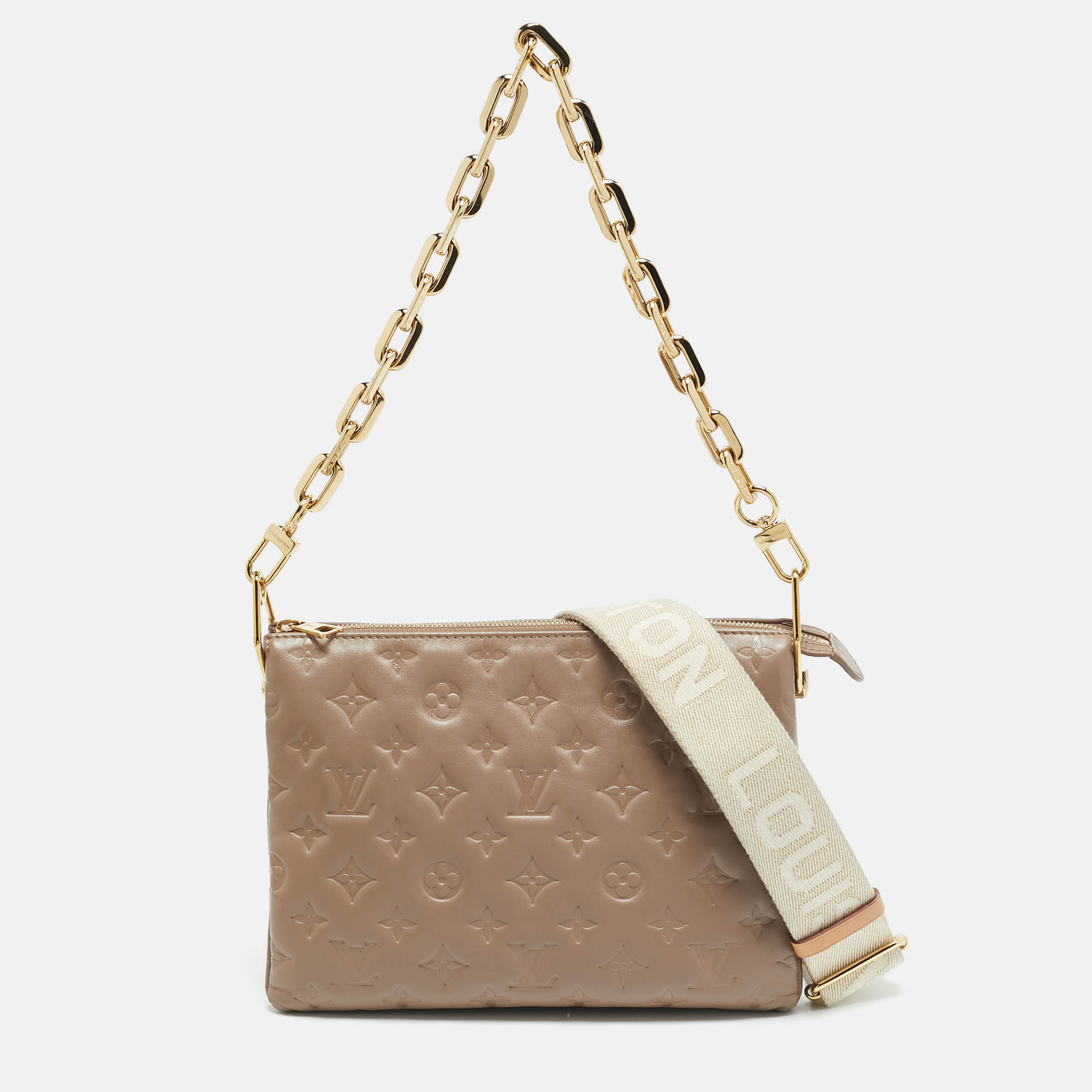 

Louis Vuitton Coussin PM Taupe Monogram Embossed Bag, Beige