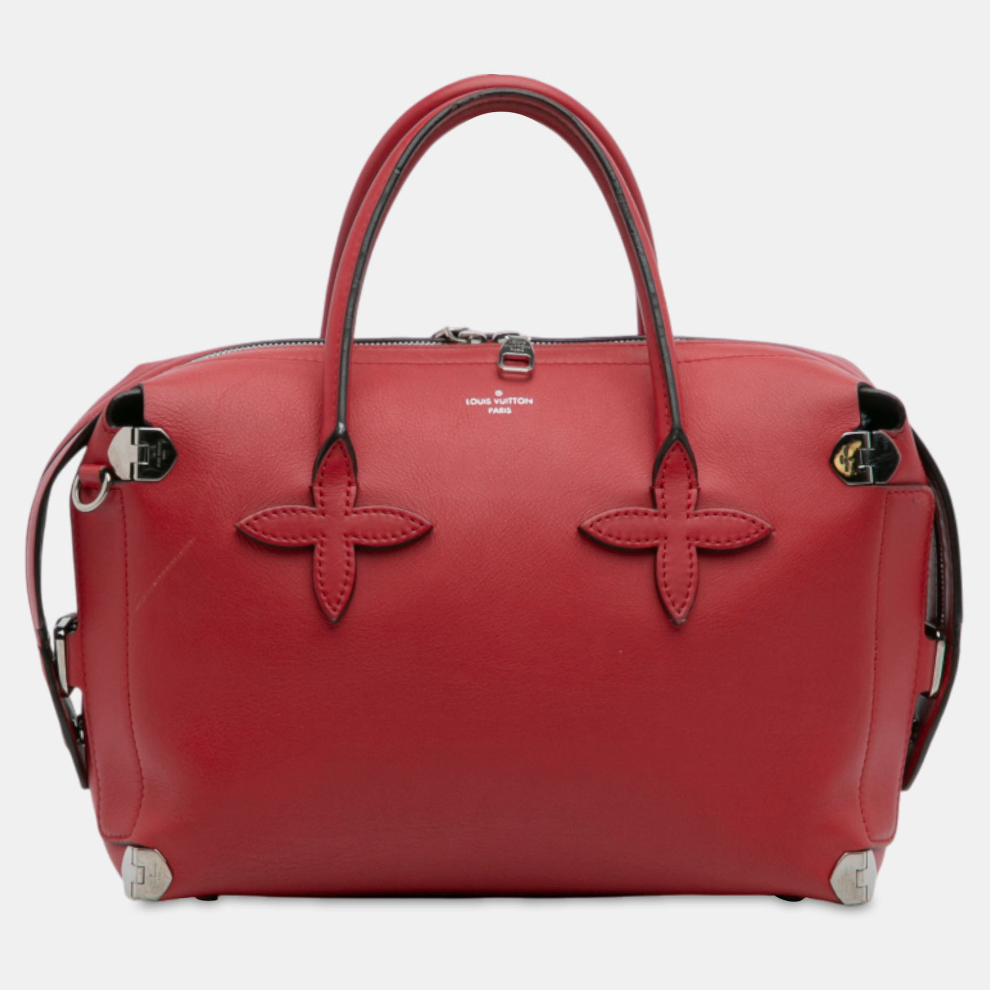 

Louis Vuitton Red Smooth Calfskin Garance Satchel