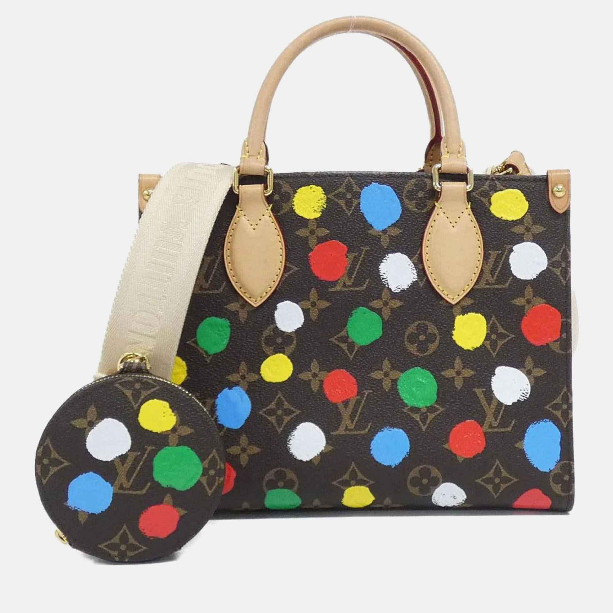 

Louis Vuitton Monogram Lv X Yk On The Go Pm Handbag, Brown