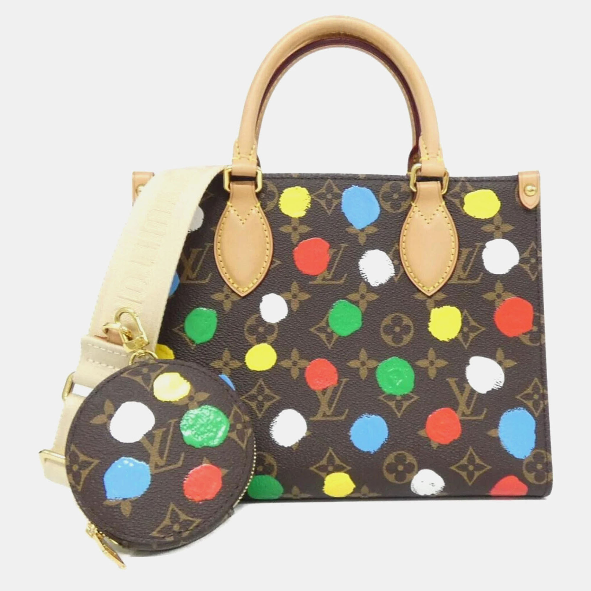 

Louis Vuitton Monogram Lv X Yk On The Go Pm Handbag, Brown
