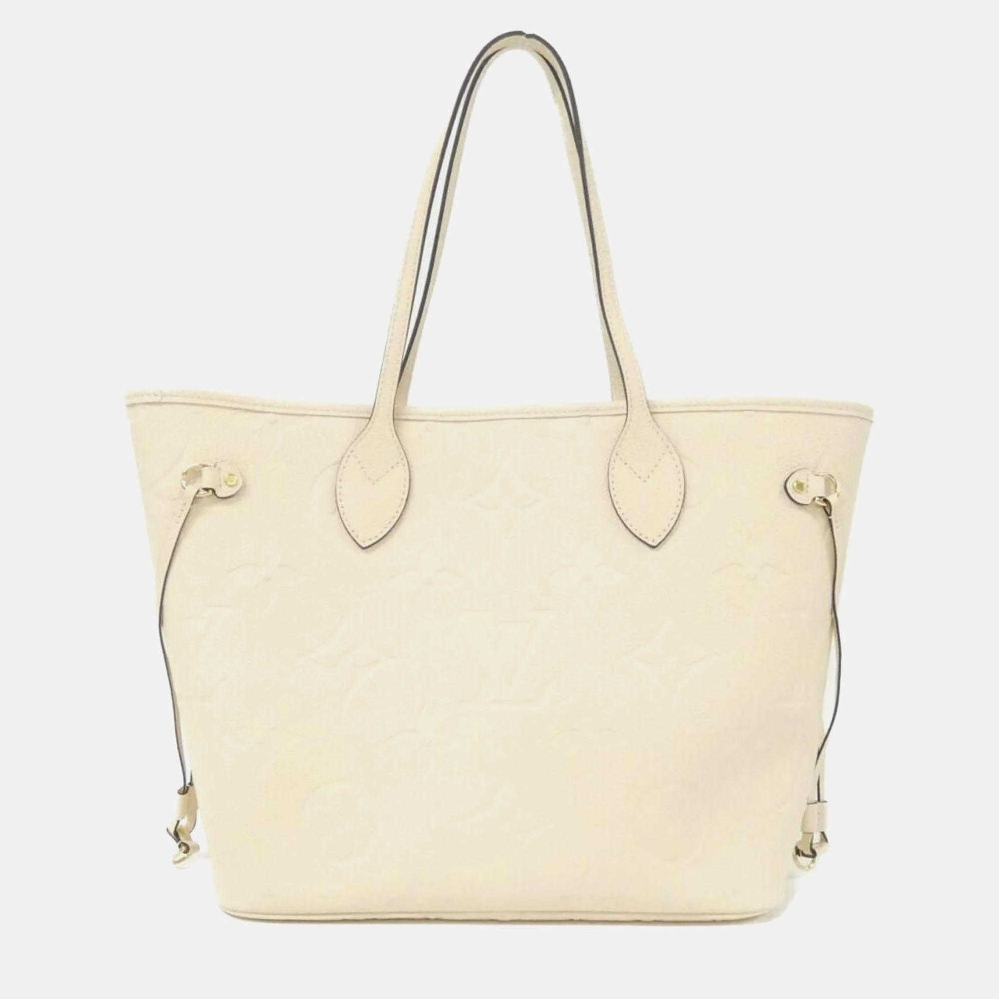 

Louis Vuitton Monogram Empreinte Neverfull Mm Handbag, Cream
